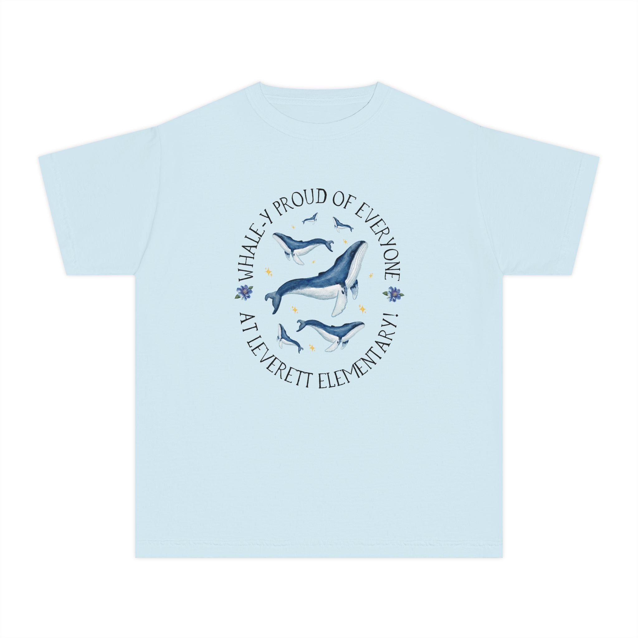 Leverett Elementary School Kids Tee Shirt: Whale - y Proud - Opal and June