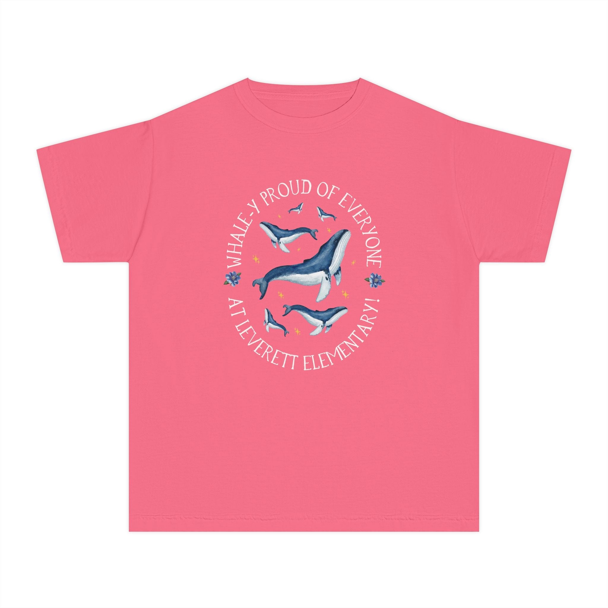 Leverett Elementary School Kids Tee Shirt: Whale - y Proud - Opal and June