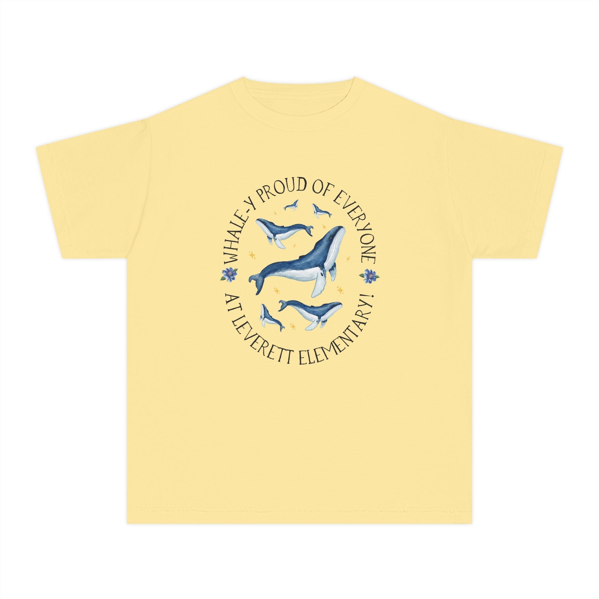 Leverett Elementary School Kids Tee Shirt: Whale - y Proud - Opal and June