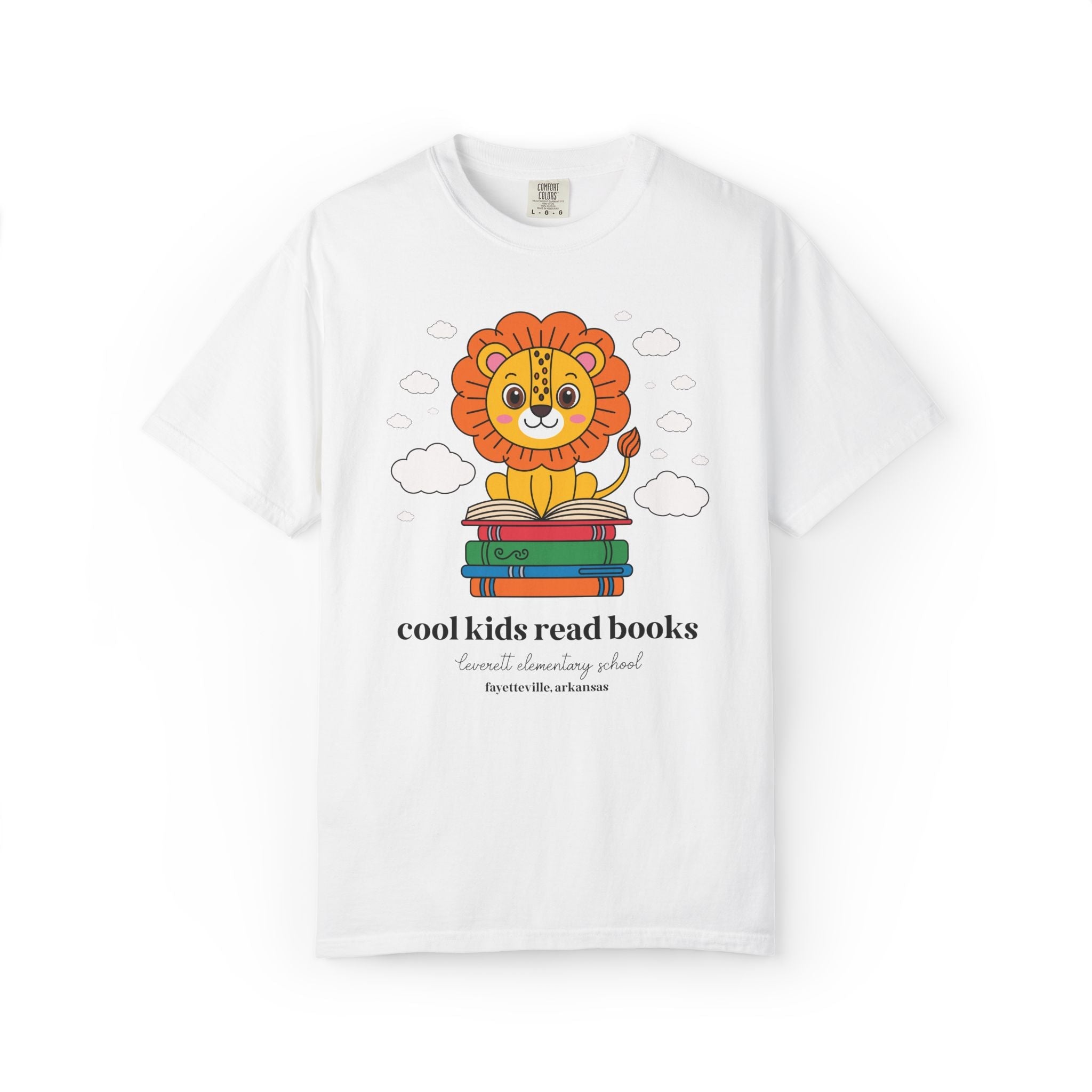 Leverett Elementary School Tee Shirt: Cool Kids Read Books | FPS + Opal and June Tee Shirt, Fayetteville Public Schools - Opal and June