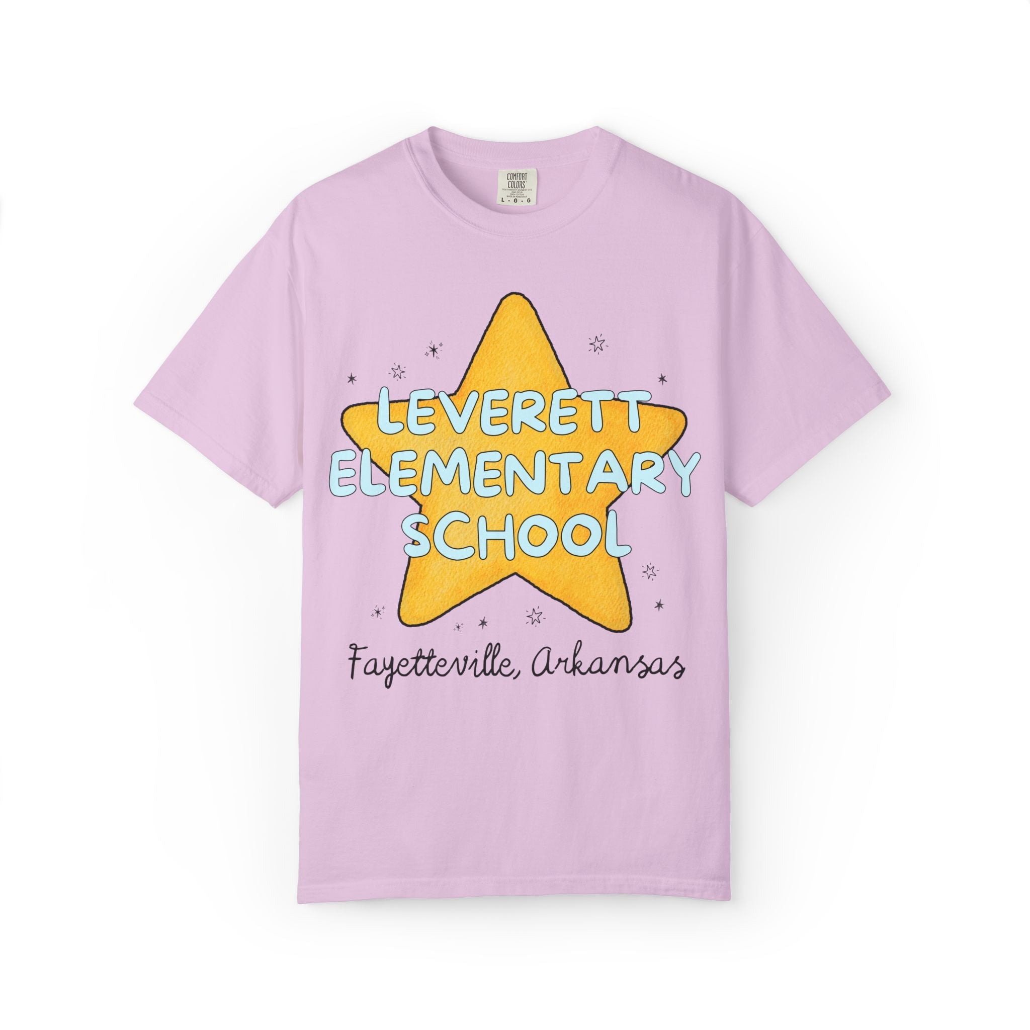 Leverett Elementary School Tee Shirt: Star Design | FPS + Opal and June Tee Shirt, Fayetteville Public Schools - Opal and June