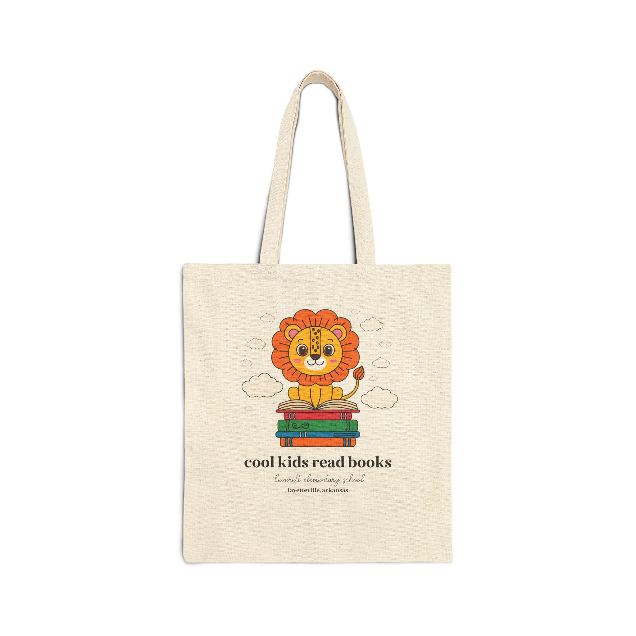 Leverett Elementary School Tote Bag: Cool Kids Read Books | FPS + Opal and June Tote Bag, Fayetteville Public Schools - Opal and June