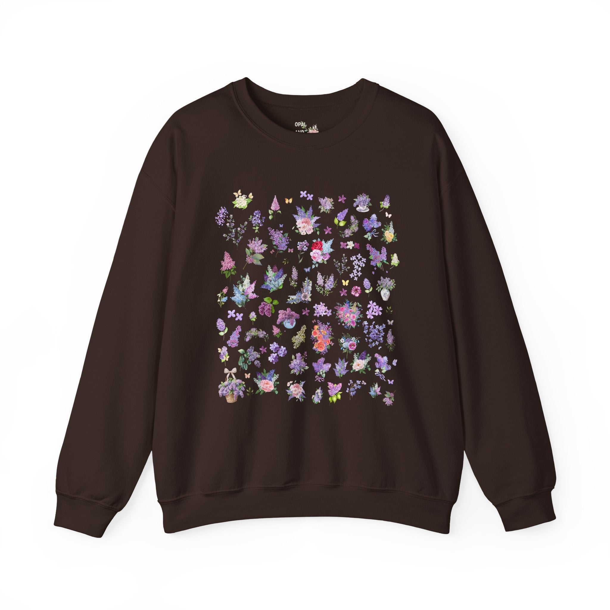 Lilac Flower Sweatshirt for Mom Who Loves Flowers, May Birth Month Gift for Mother's Day, Cute Birthday Present for Daughter who Gardens - Opal and June