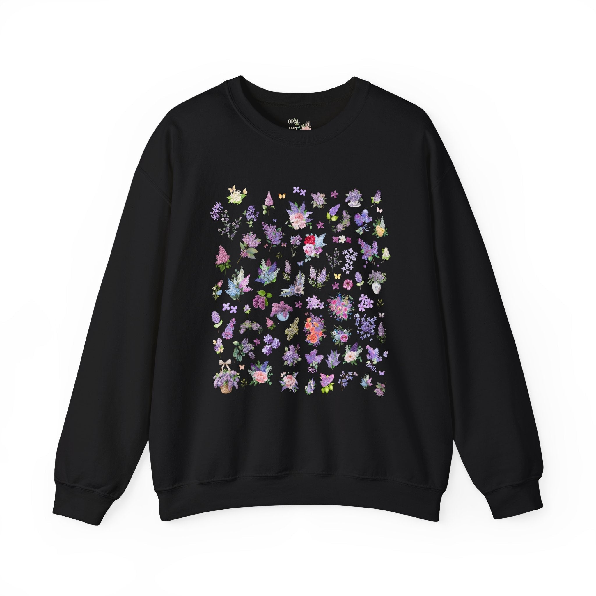 Lilac Flower Sweatshirt for Mom Who Loves Flowers, May Birth Month Gift for Mother's Day, Cute Birthday Present for Daughter who Gardens - Opal and June