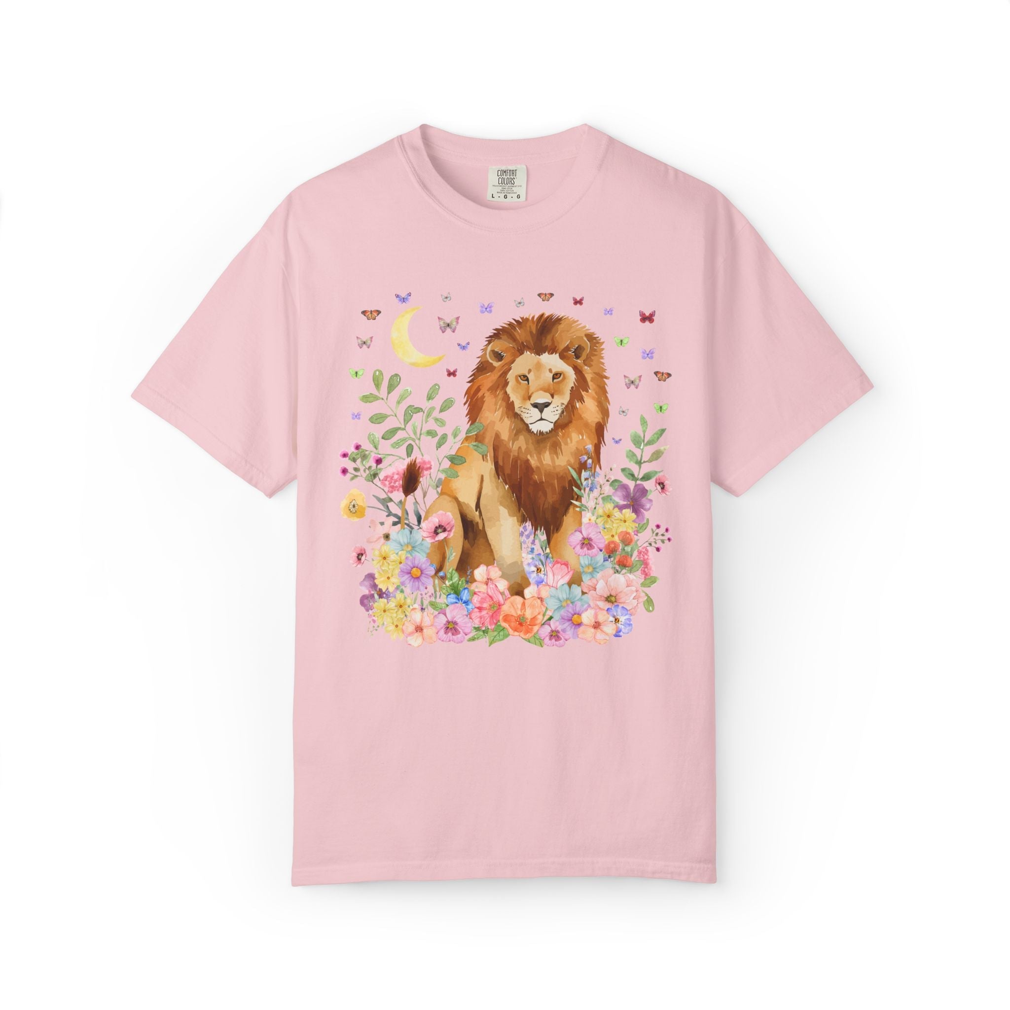 Lion Goblincore Tee Shirt with Flowers - Opal and June