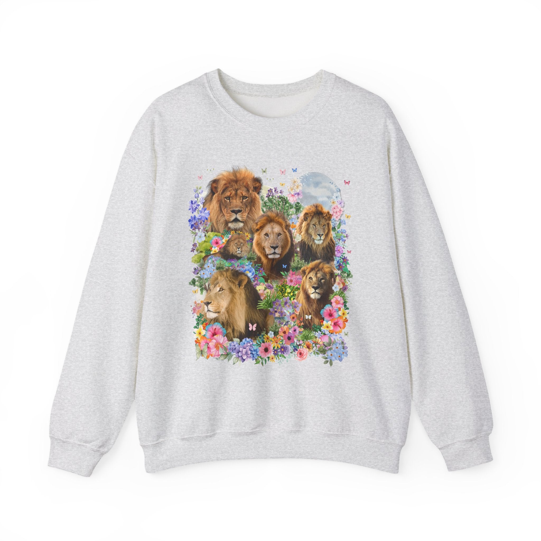 Lions in Flowers Sweatshirt - Opal and June