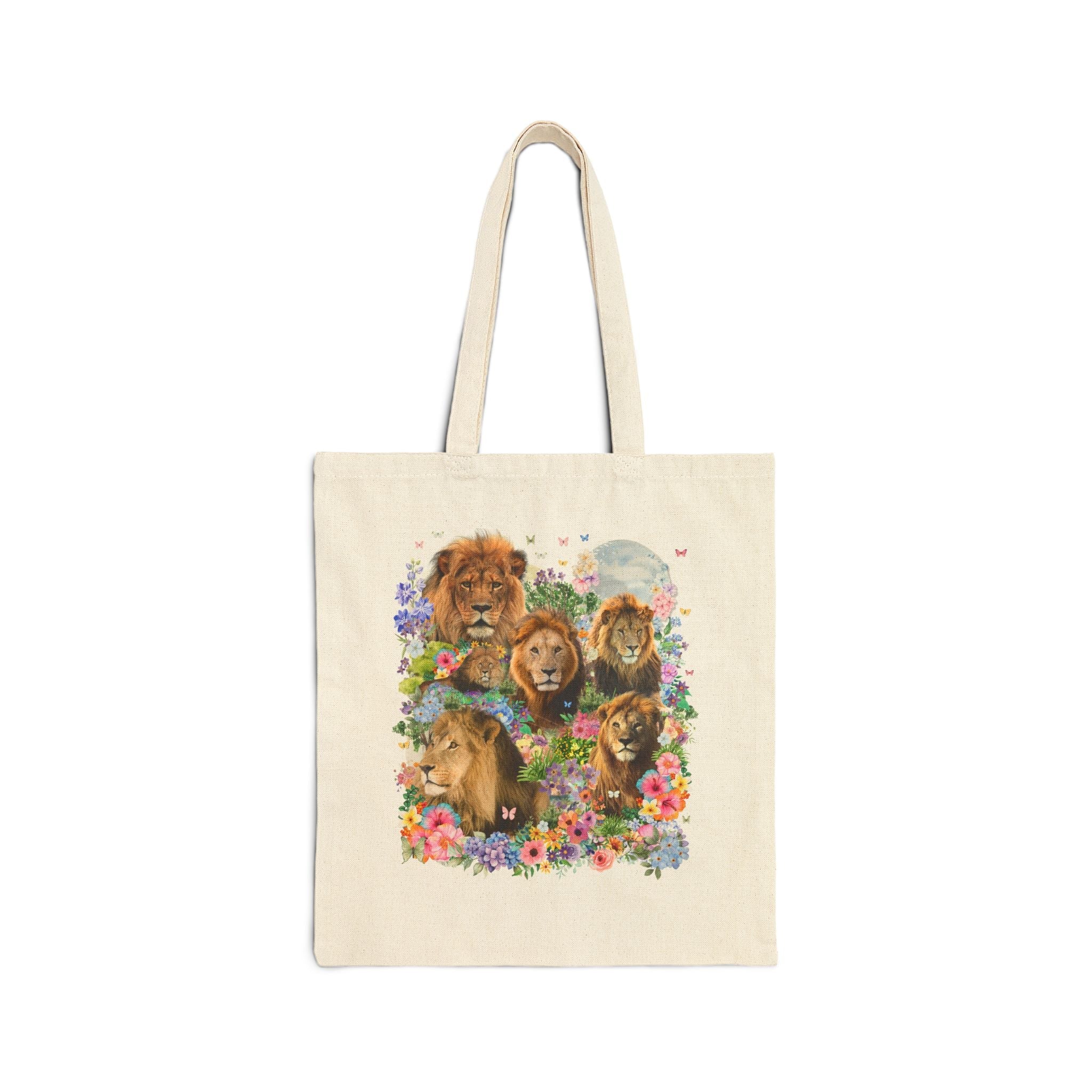 Lions in Flowers Tote Bag - Opal and June