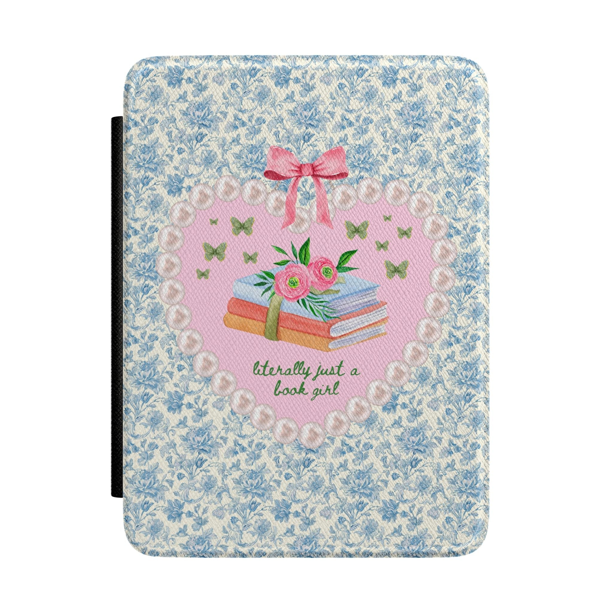 Literally Just a Book Girl Colorful Maximalist E - Reader Case Compatible with Kindle, Cute Fantasy Romance Reader Gift for Bookworm or Writer - Opal and June