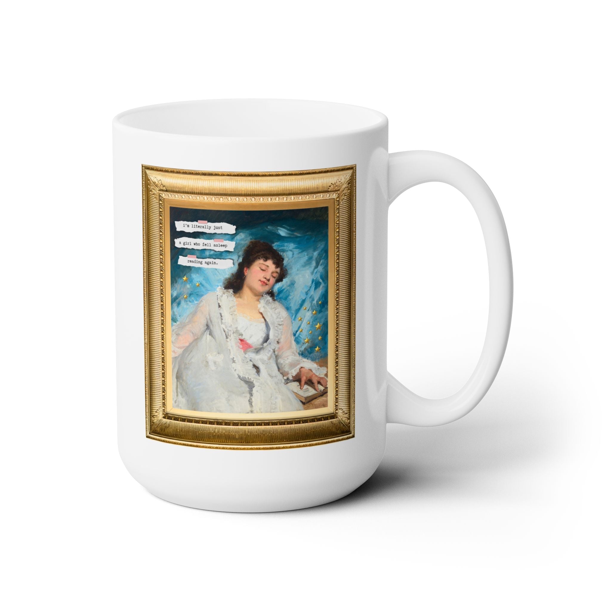 Literally Just a Girl Who Fell Asleep Reading Again Coffee Mug - Opal and June