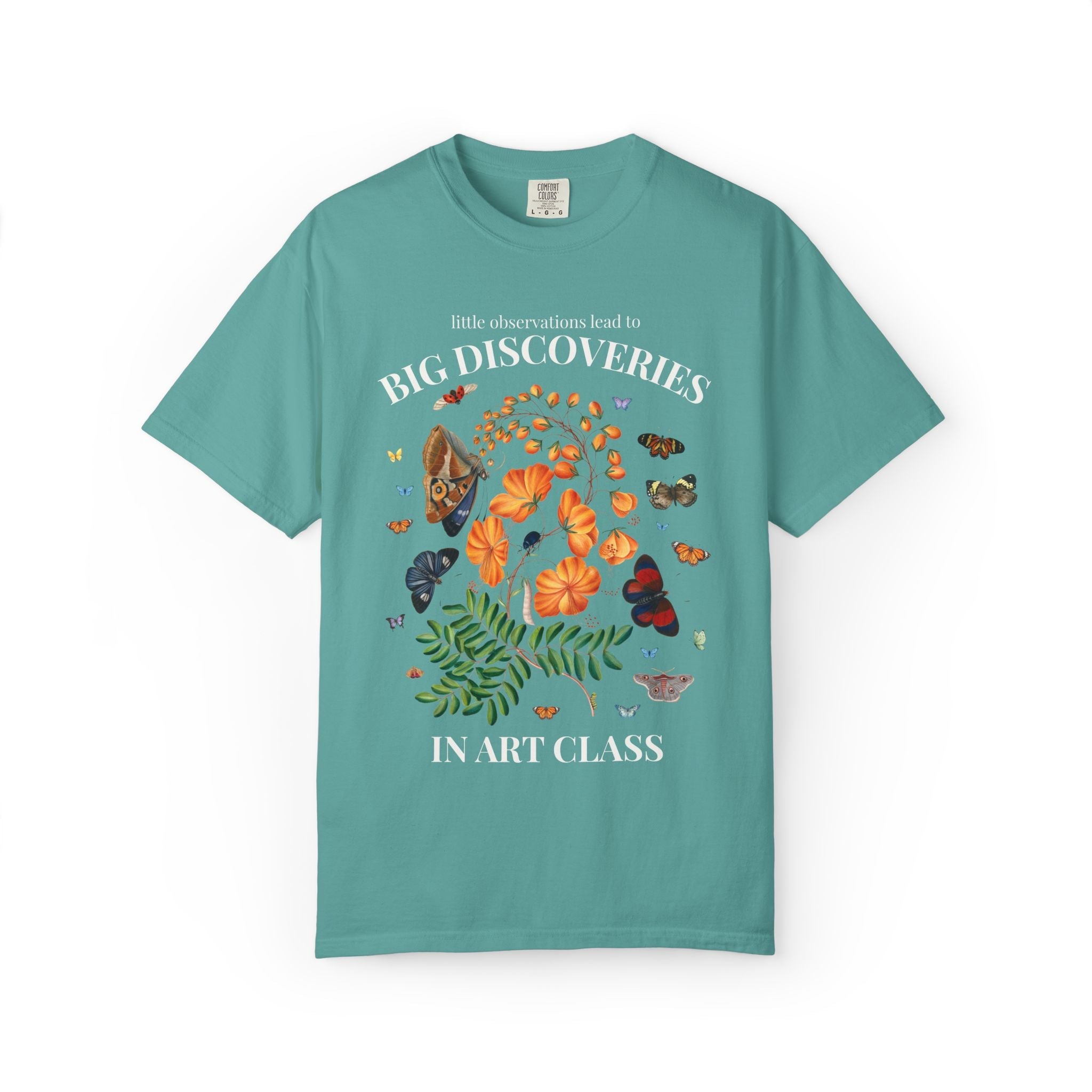 Little Observations Lead to Big Discoveries in Art Class, Matching Teacher Team T-Shirt for Back to School - Opal and June