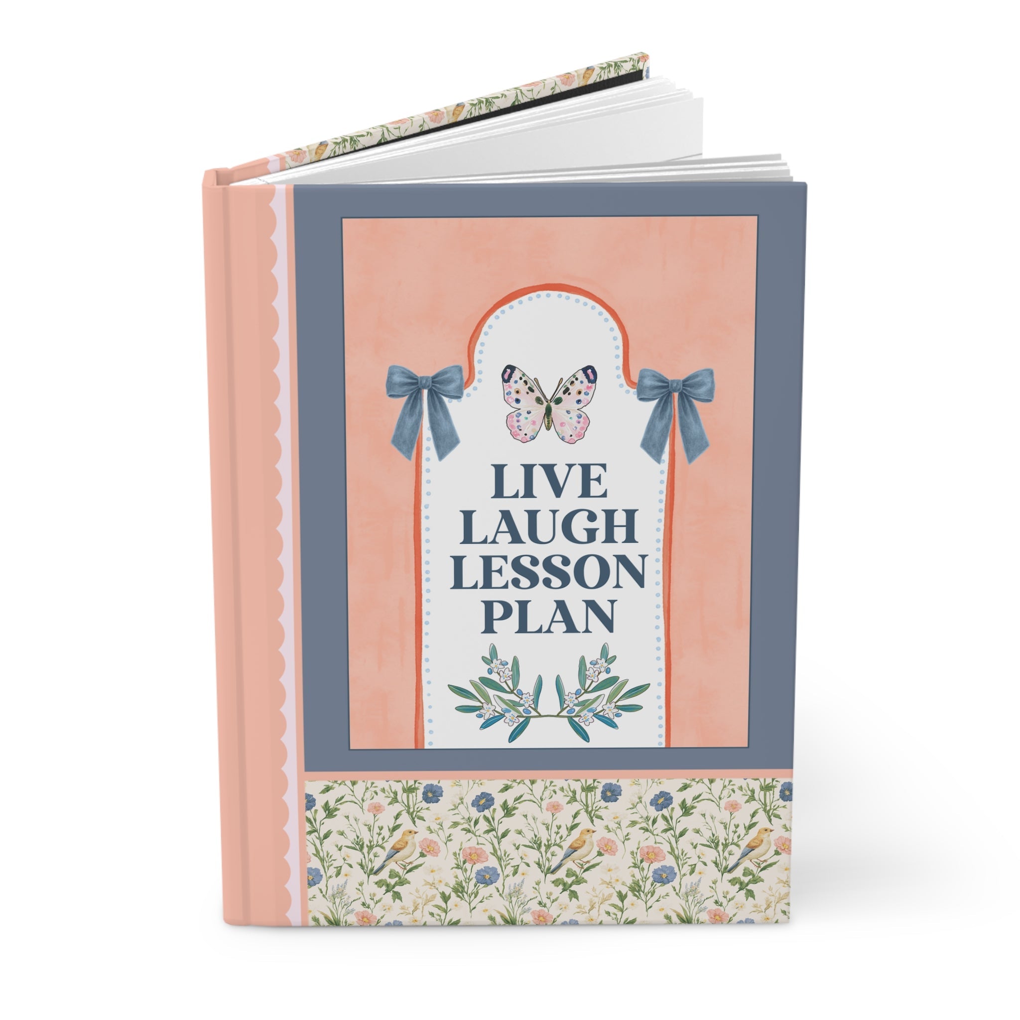 Live Laugh Lesson Plan Teacher Notebook: Funny Vintage Aesthetic Soft Girl Style Planning Journal for New Teacher, Cute Teacher Appreciation Gift - Opal and June