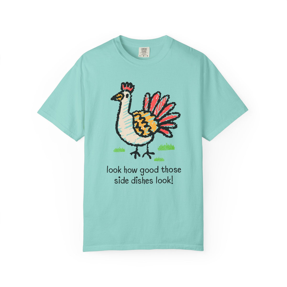 Look How Good Those Side Dishes Look: Funny Thanksgiving T-Shirt for Vegetarian or Animal Lover, Silly Thanksgiving Tee - Opal and June