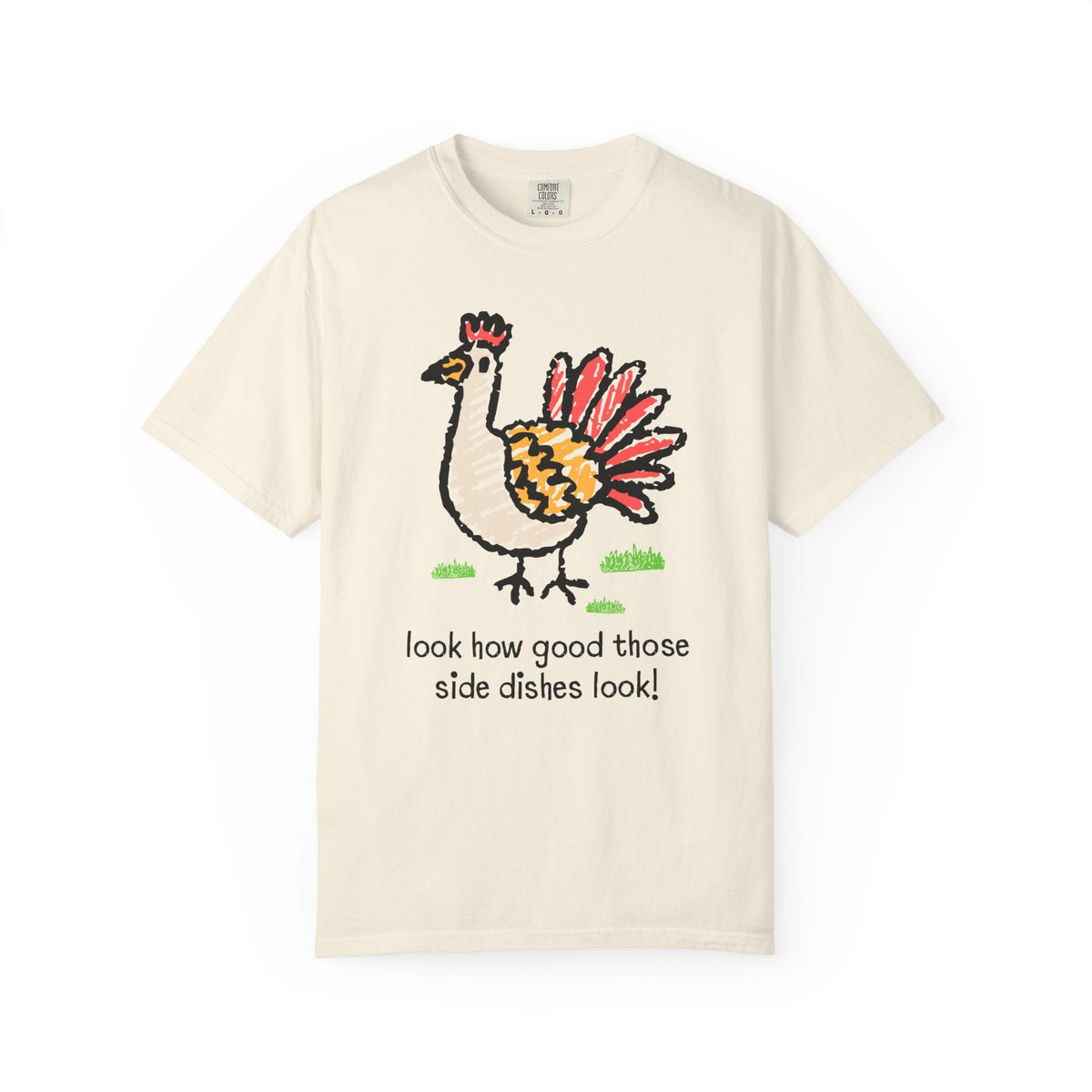 Look How Good Those Side Dishes Look: Funny Thanksgiving T-Shirt for Vegetarian or Animal Lover, Silly Thanksgiving Tee - Opal and June