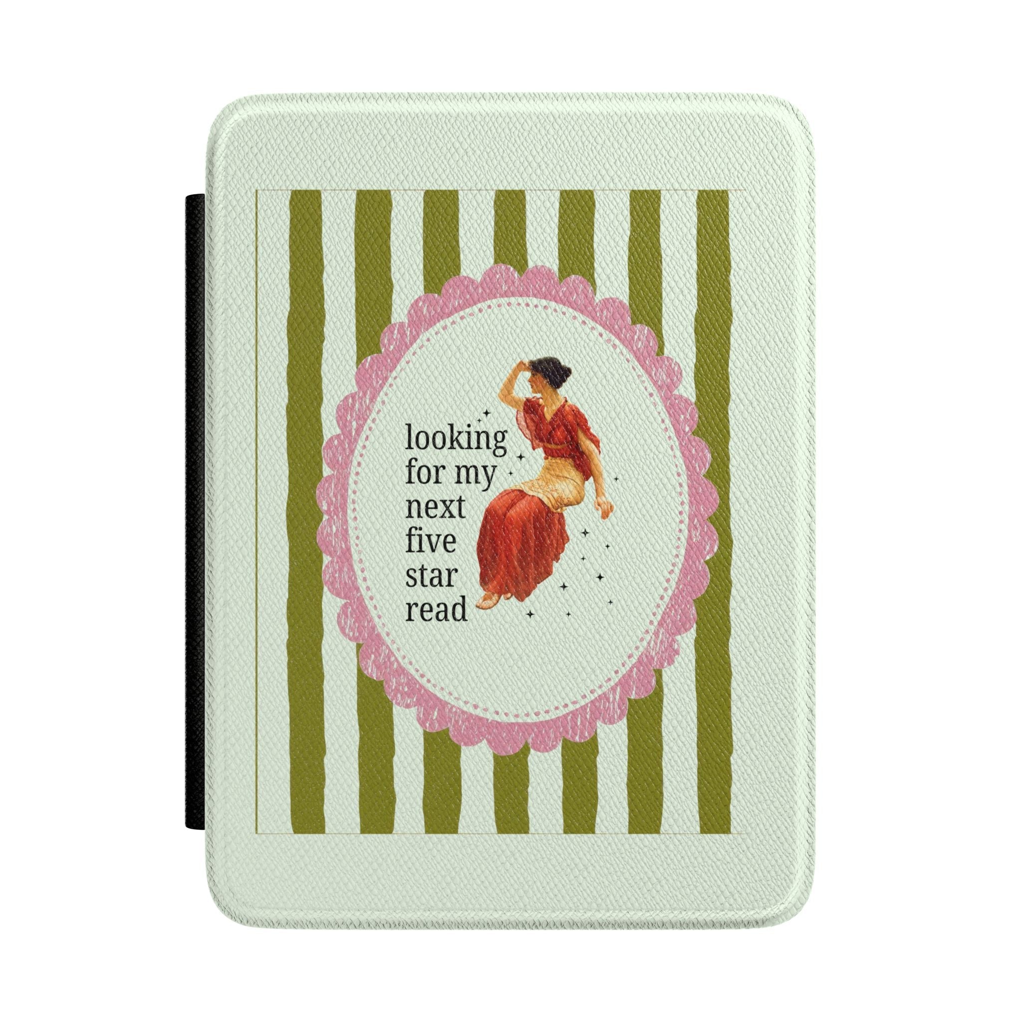 Looking for My Next Five Star Read Colorful Maximalist E - Reader Case Compatible with Kindle, Cute Fantasy Romance Reader Gift for Bookworm or Writer Who Loves Art History - Opal and June