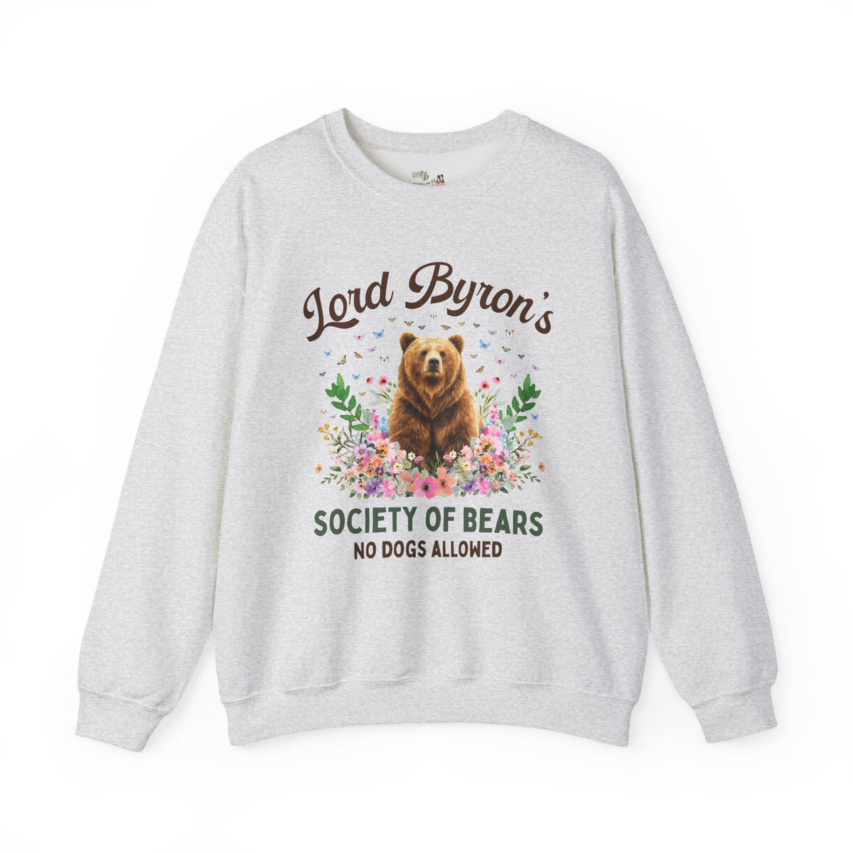 Lord Byron's Society of Bears Sweatshirt: Bookish Animal Lover Crewneck for Classic Bookworm Who Loves English History and Animals - Opal and June