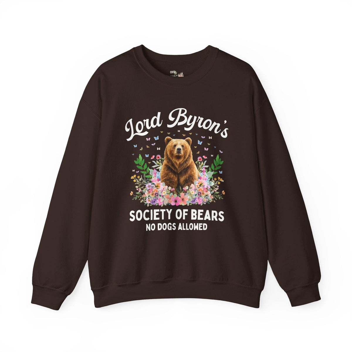 Lord Byron's Society of Bears Sweatshirt: Bookish Animal Lover Crewneck for Classic Bookworm Who Loves English History and Animals - Opal and June