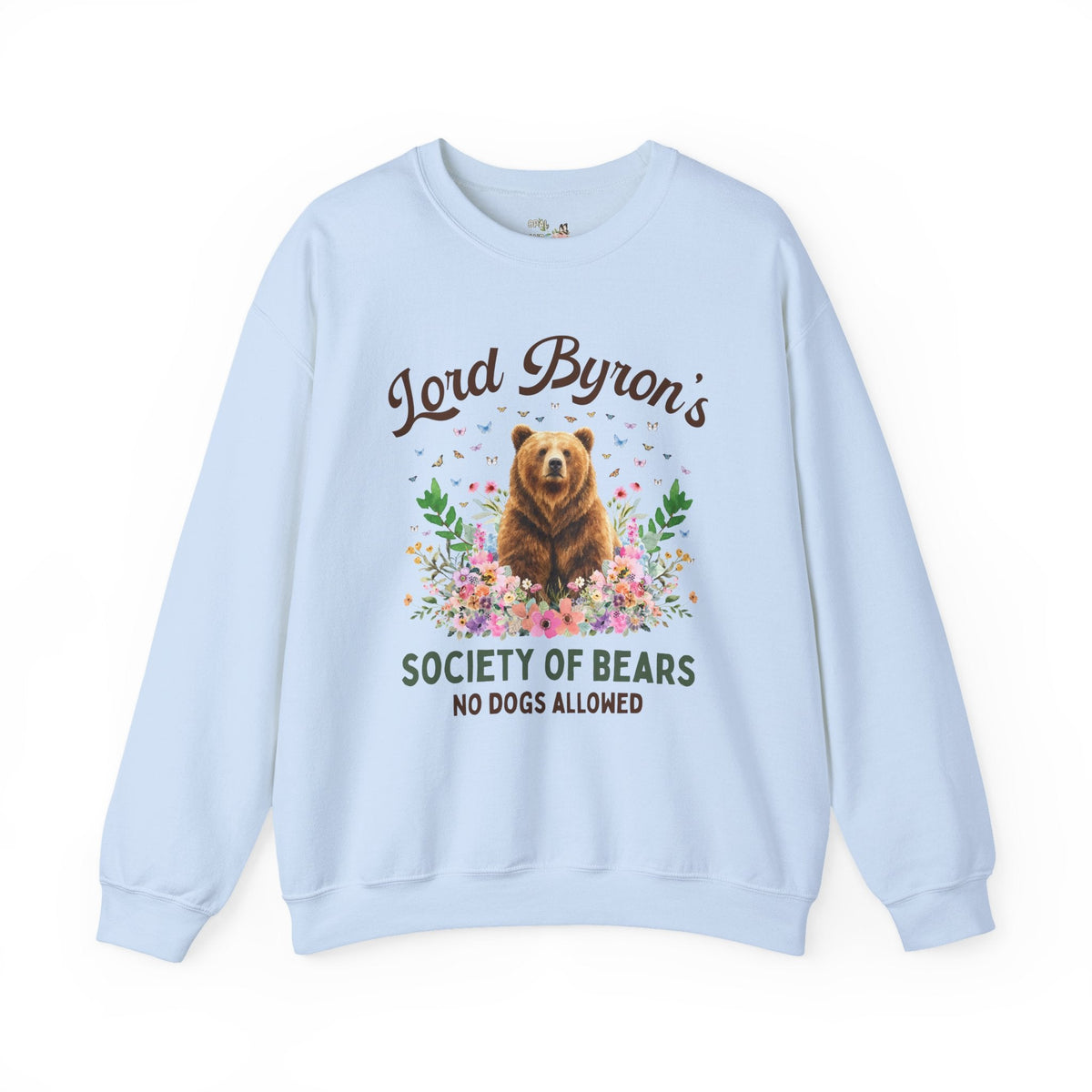 Lord Byron's Society of Bears Sweatshirt: Bookish Animal Lover Crewneck for Classic Bookworm Who Loves English History and Animals - Opal and June