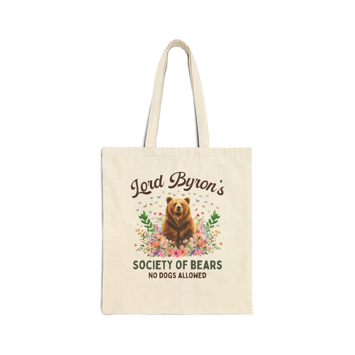 Lord Byron's Society of Bears Tote Bag: Bookish Animal Lover Tote for Classic Bookworm Who Loves English History and Animals - Opal and June