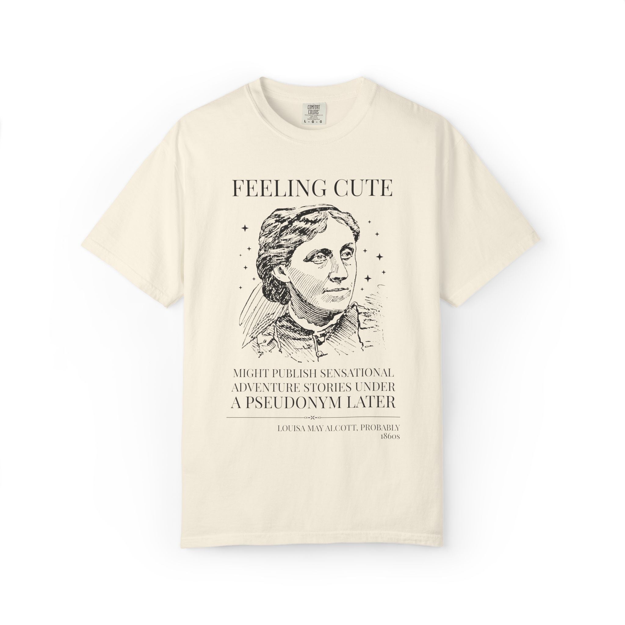 Louisa May Alcott Book Lover Tee Shirt, Bookish American History Buff T-Shirt for Fantasy Adventure Reader, Classic Literature Librarian Tee - Opal and June
