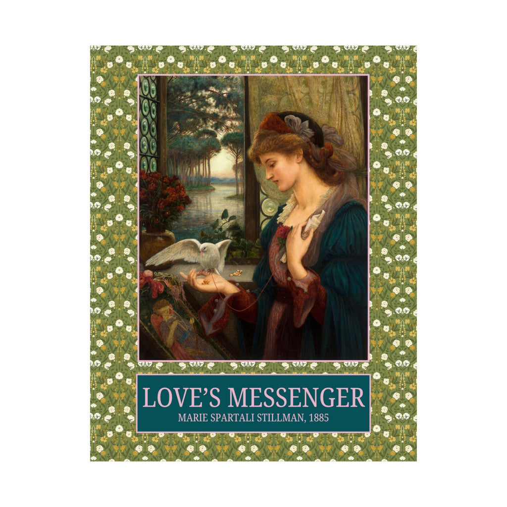 Love's Messenger by Marie Spartali Stillman, Beautiful Floral Art History Poster Print, 19th Century Famous Paintings, Art Historian Gift - Opal and June