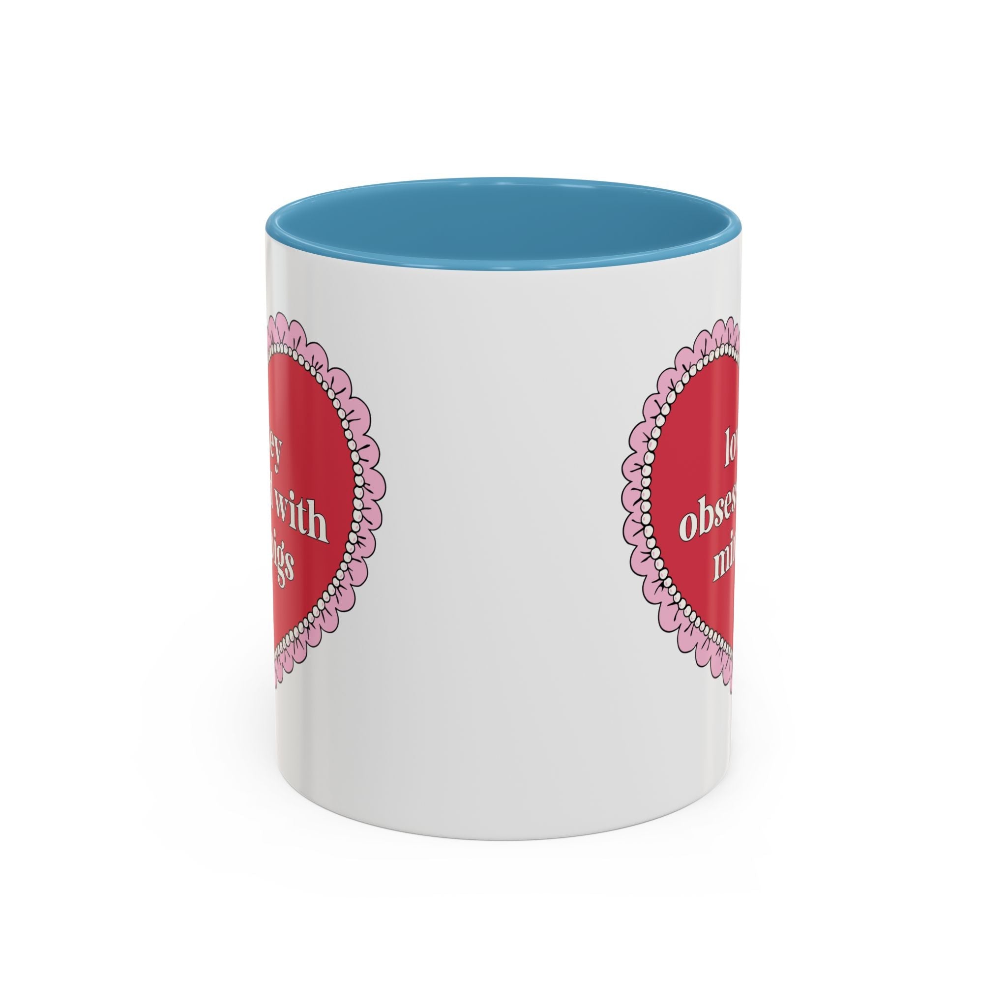 Lowkey Obsessed with Mini Pigs Coffee Mug: Funny Saying Animal Lover Gift for Friend Who Loves Pigs, Silly and Cute Birthday Gift for Her - Opal and June