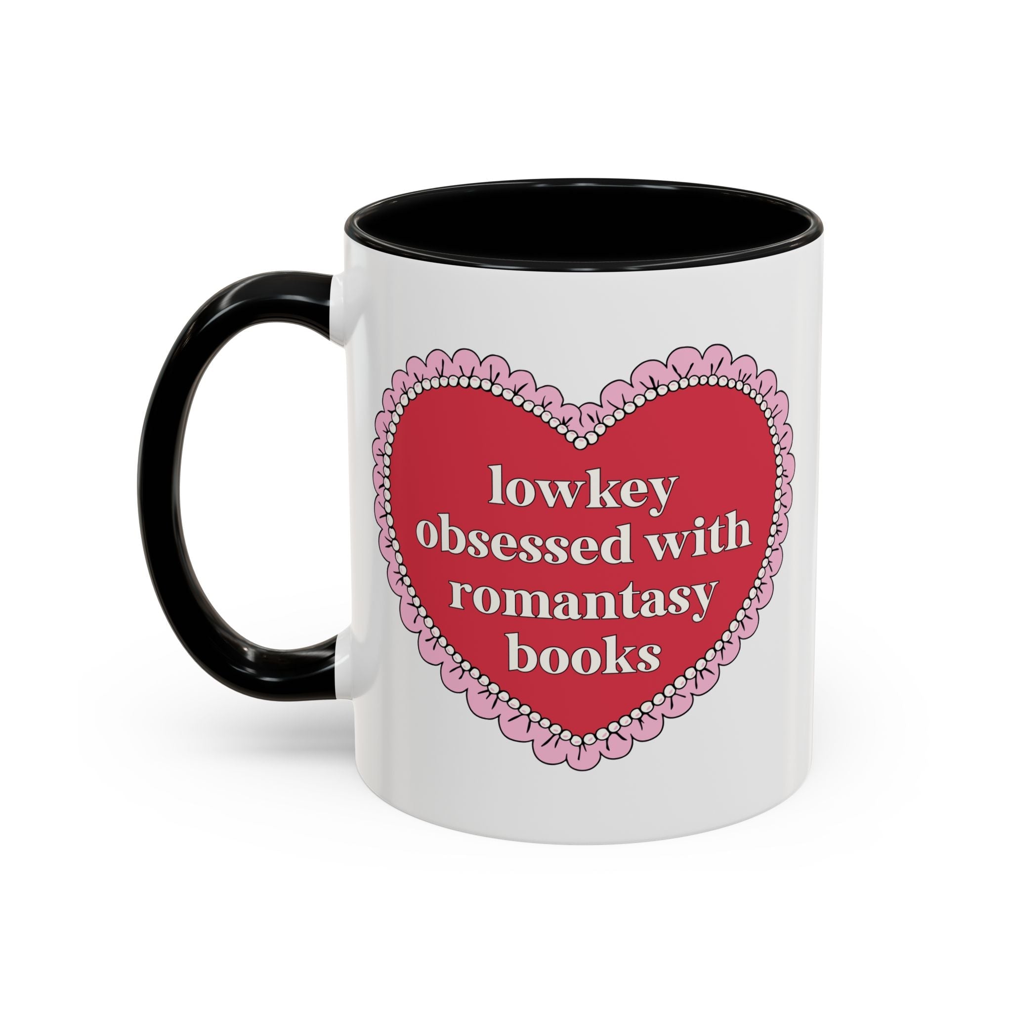 Lowkey Obsessed with Romantasy Books Coffee Mug: Book Lover 11 Oz Coffee Mug, Romance Book Lover Coffee Mug for Fantasy Romance Reader - Opal and June