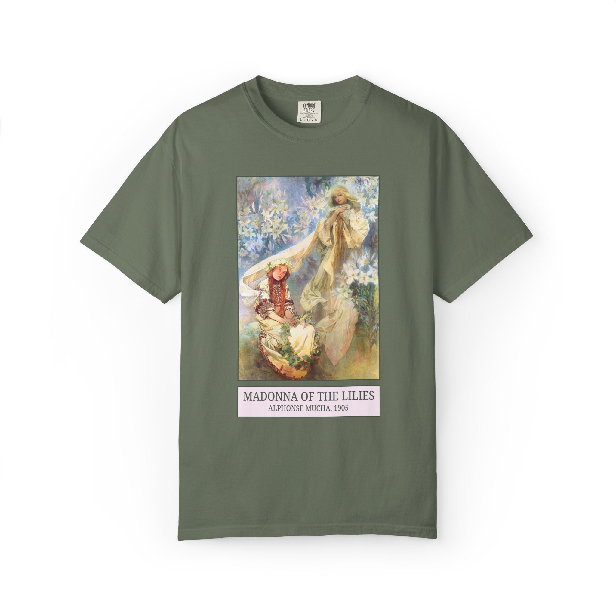 Madonna of the Lilies by Alphonse Mucha - Opal and June