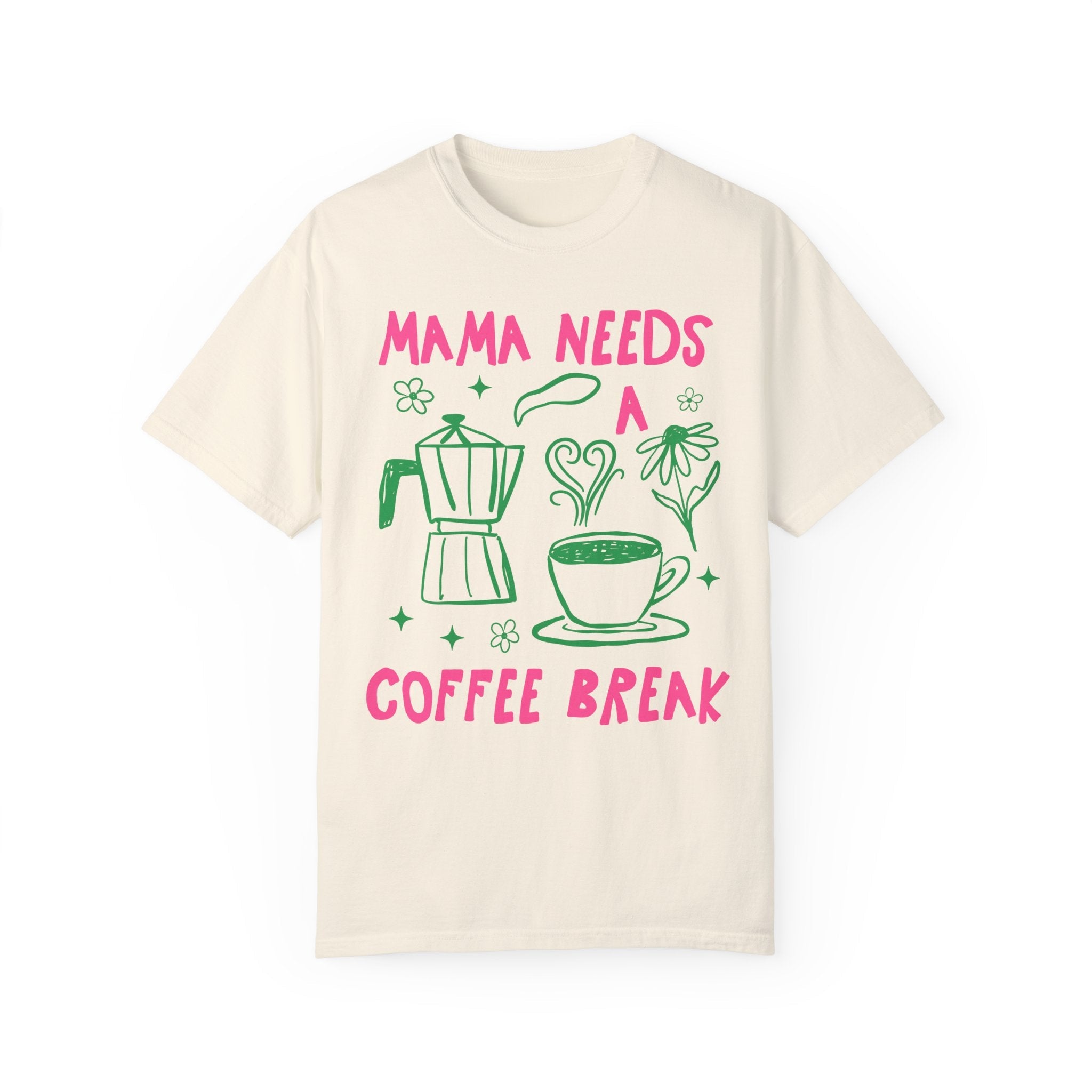 Mama Coffee Lover Tee Shirt for Mom Who Loves Coffee, Funny Saying New Mama T-Shirt for Pregnant Friend, Cute Mom Friend Birthday Present - Opal and June