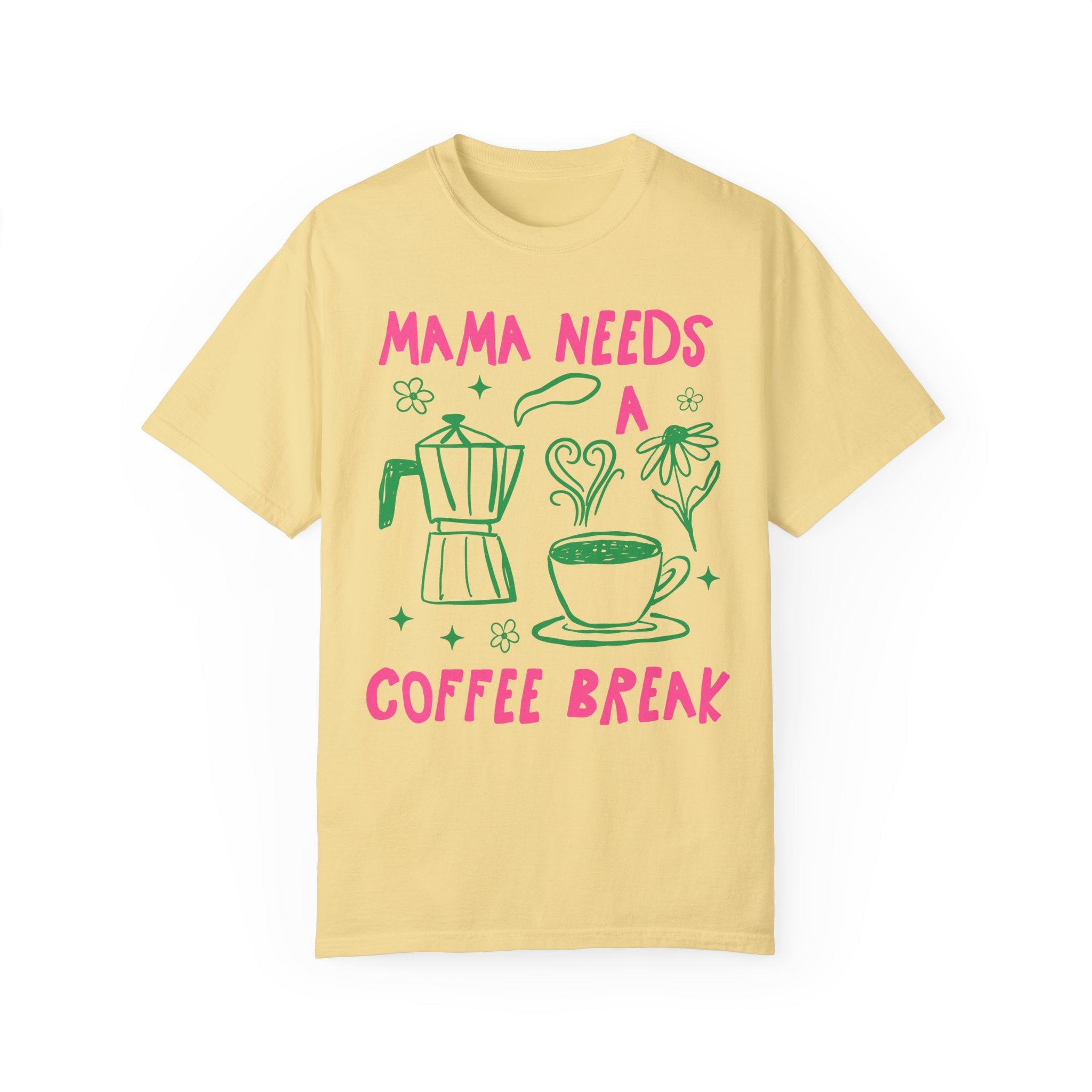 Mama Coffee Lover Tee Shirt for Mom Who Loves Coffee, Funny Saying New Mama T-Shirt for Pregnant Friend, Cute Mom Friend Birthday Present - Opal and June