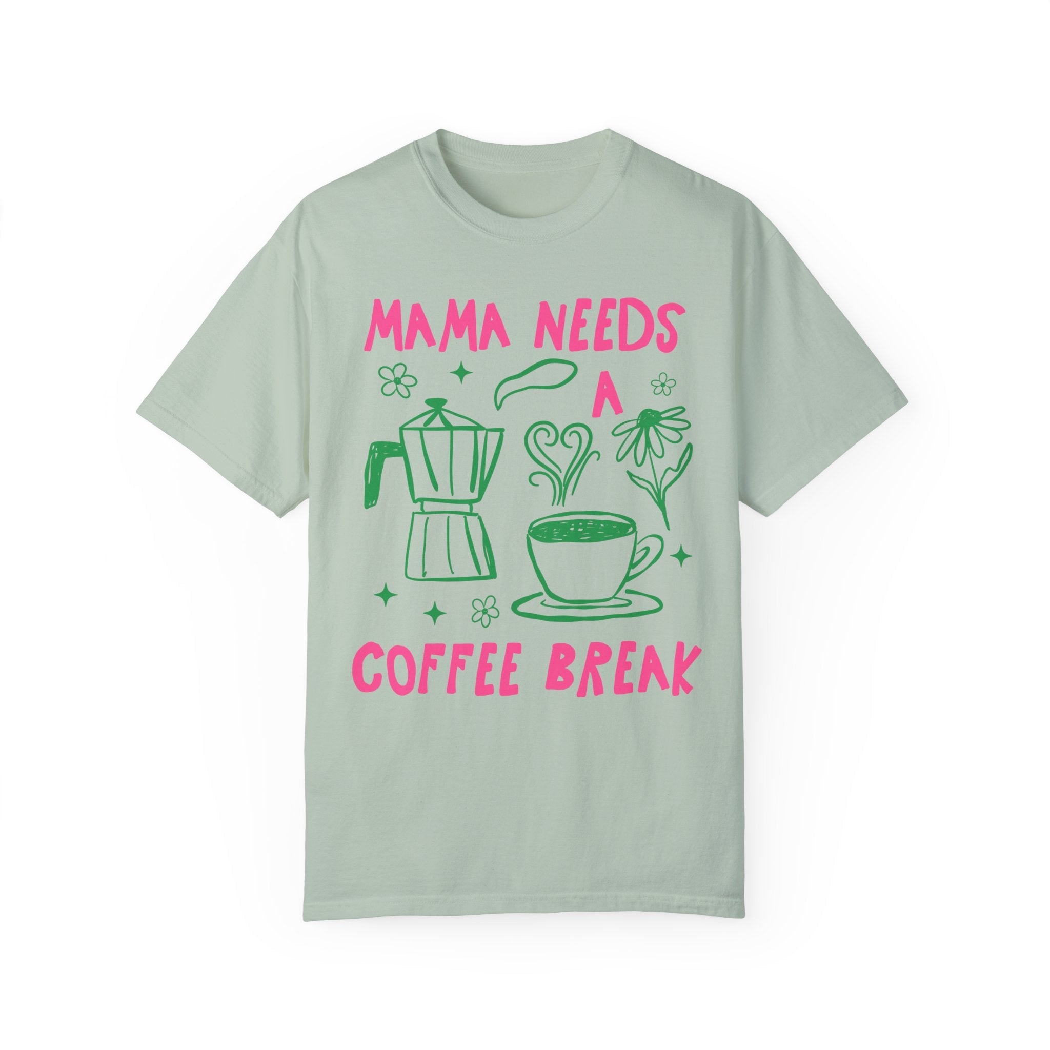 Mama Coffee Lover Tee Shirt for Mom Who Loves Coffee, Funny Saying New Mama T-Shirt for Pregnant Friend, Cute Mom Friend Birthday Present - Opal and June