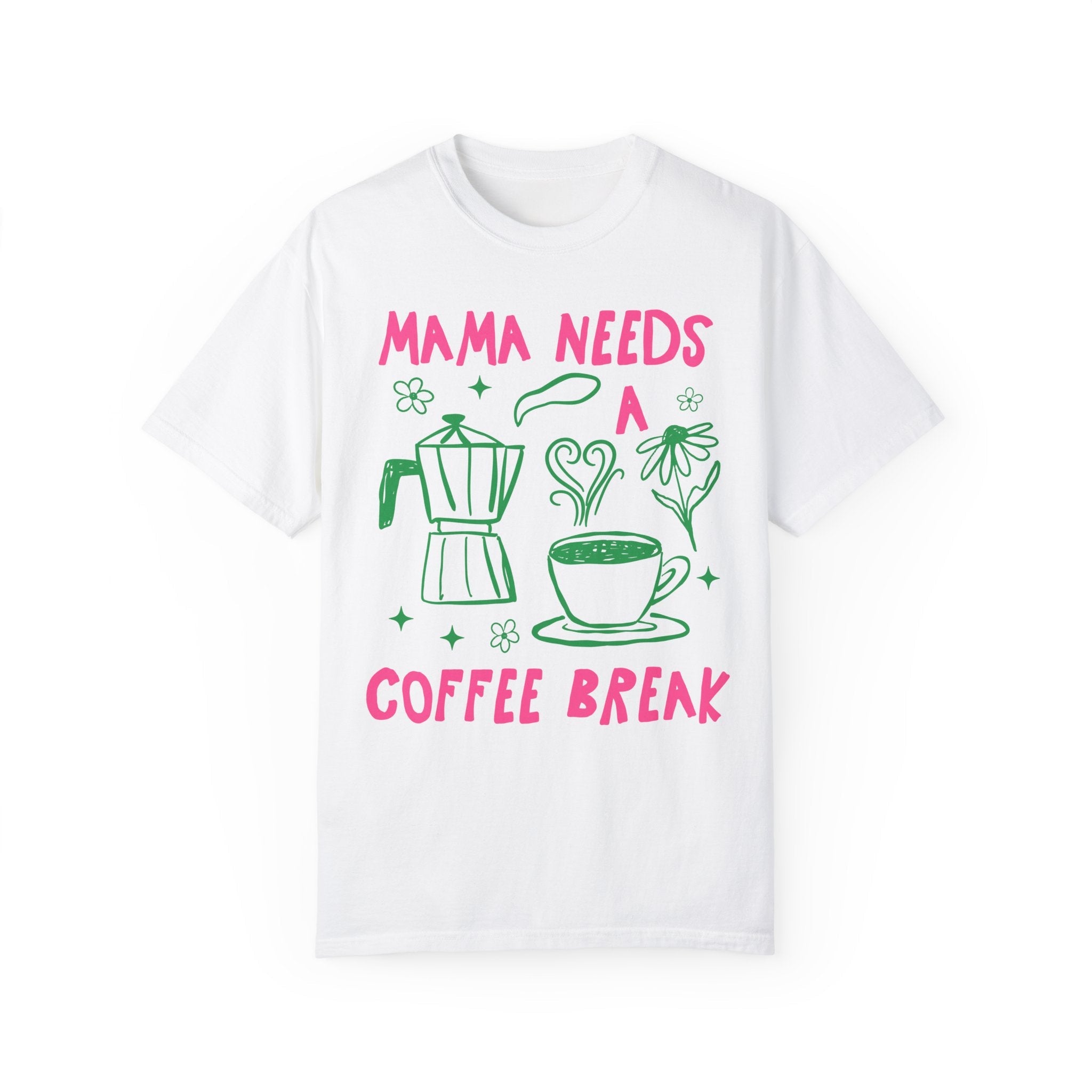 Mama Coffee Lover Tee Shirt for Mom Who Loves Coffee, Funny Saying New Mama T-Shirt for Pregnant Friend, Cute Mom Friend Birthday Present - Opal and June