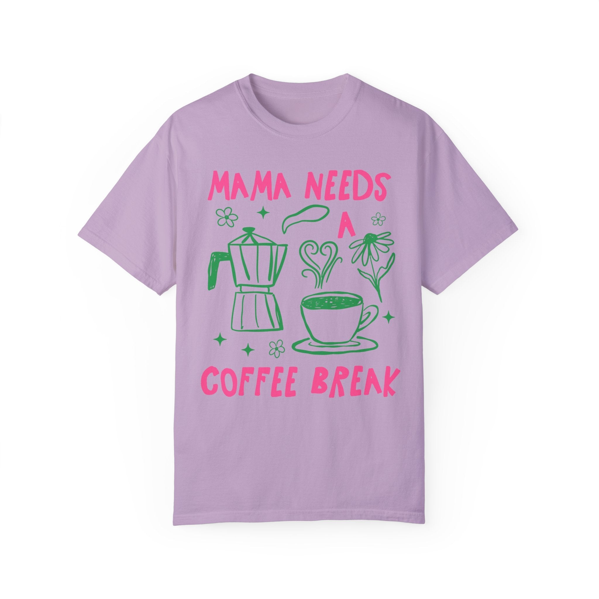 Mama Coffee Lover Tee Shirt for Mom Who Loves Coffee, Funny Saying New Mama T-Shirt for Pregnant Friend, Cute Mom Friend Birthday Present - Opal and June