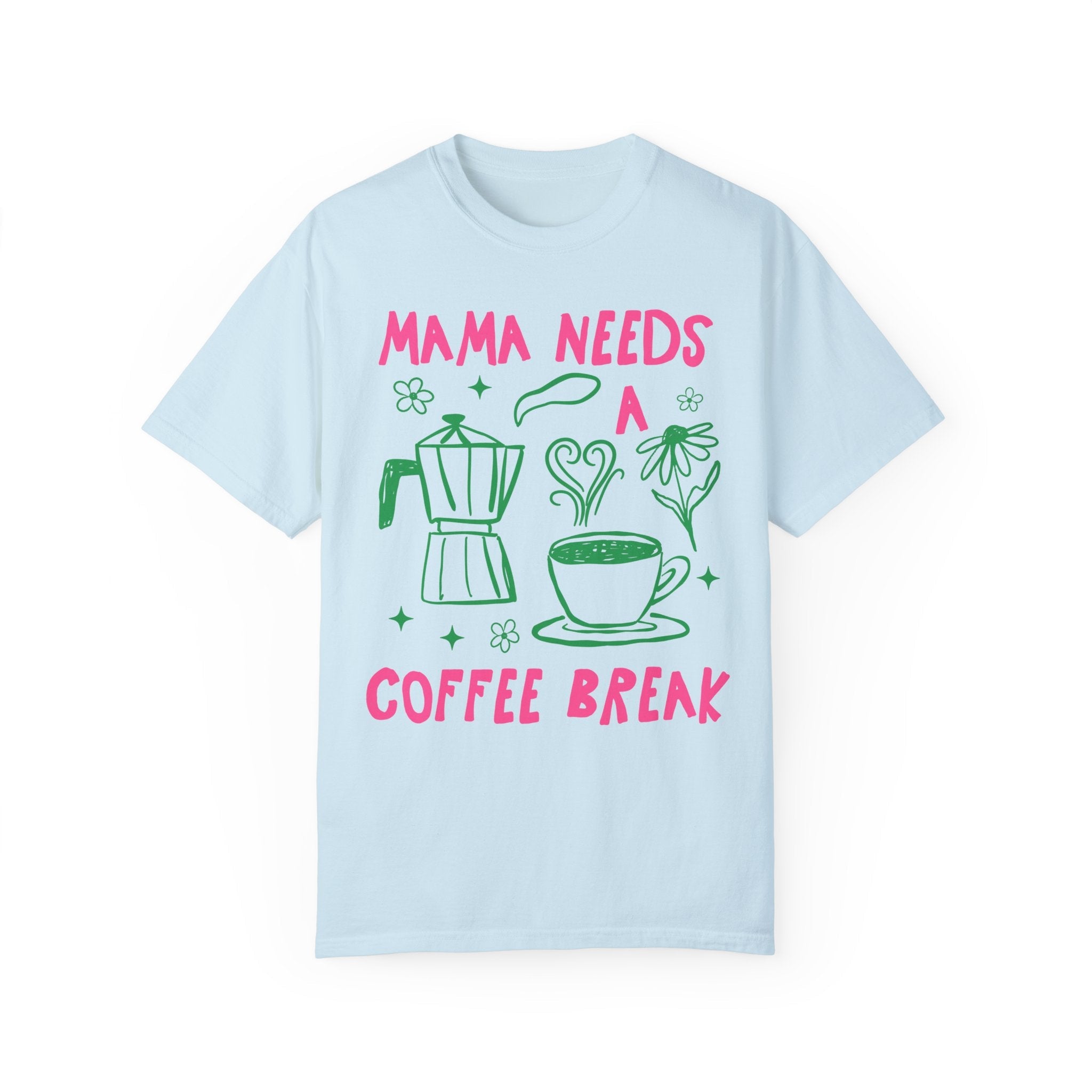 Mama Coffee Lover Tee Shirt for Mom Who Loves Coffee, Funny Saying New Mama T-Shirt for Pregnant Friend, Cute Mom Friend Birthday Present - Opal and June