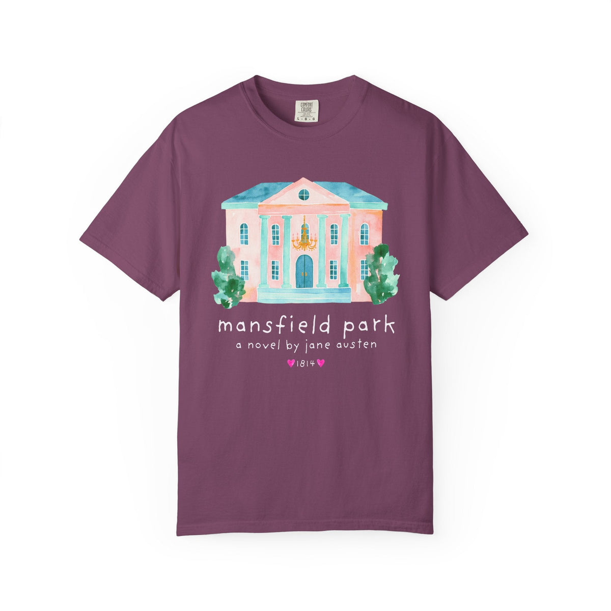 Mansfield Park: A Novel by Jane Austen Book Lover T-Shirt, Cute Bookish Tee Shirt for Classic Literature Reader or Bookworm - Opal and June