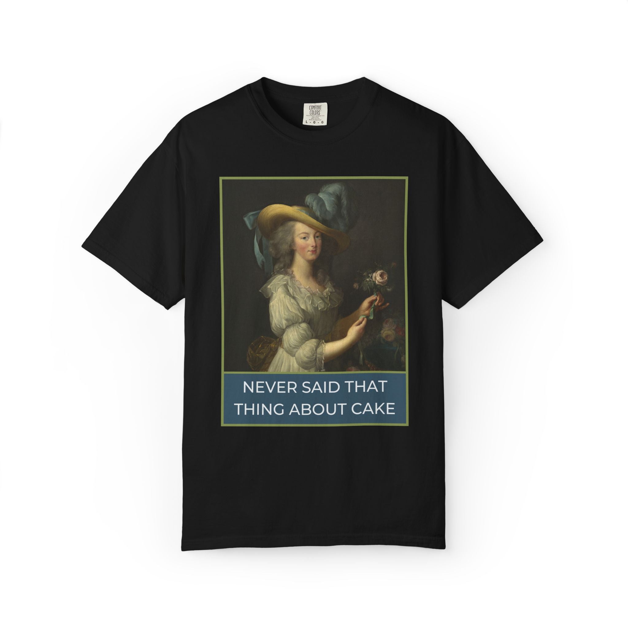 Marie Antoinette Art History Tee Shirt for Historian Who Loves Famous Queens: Never Said That Thing About Cake, Women's Royal History Tee - Opal and June
