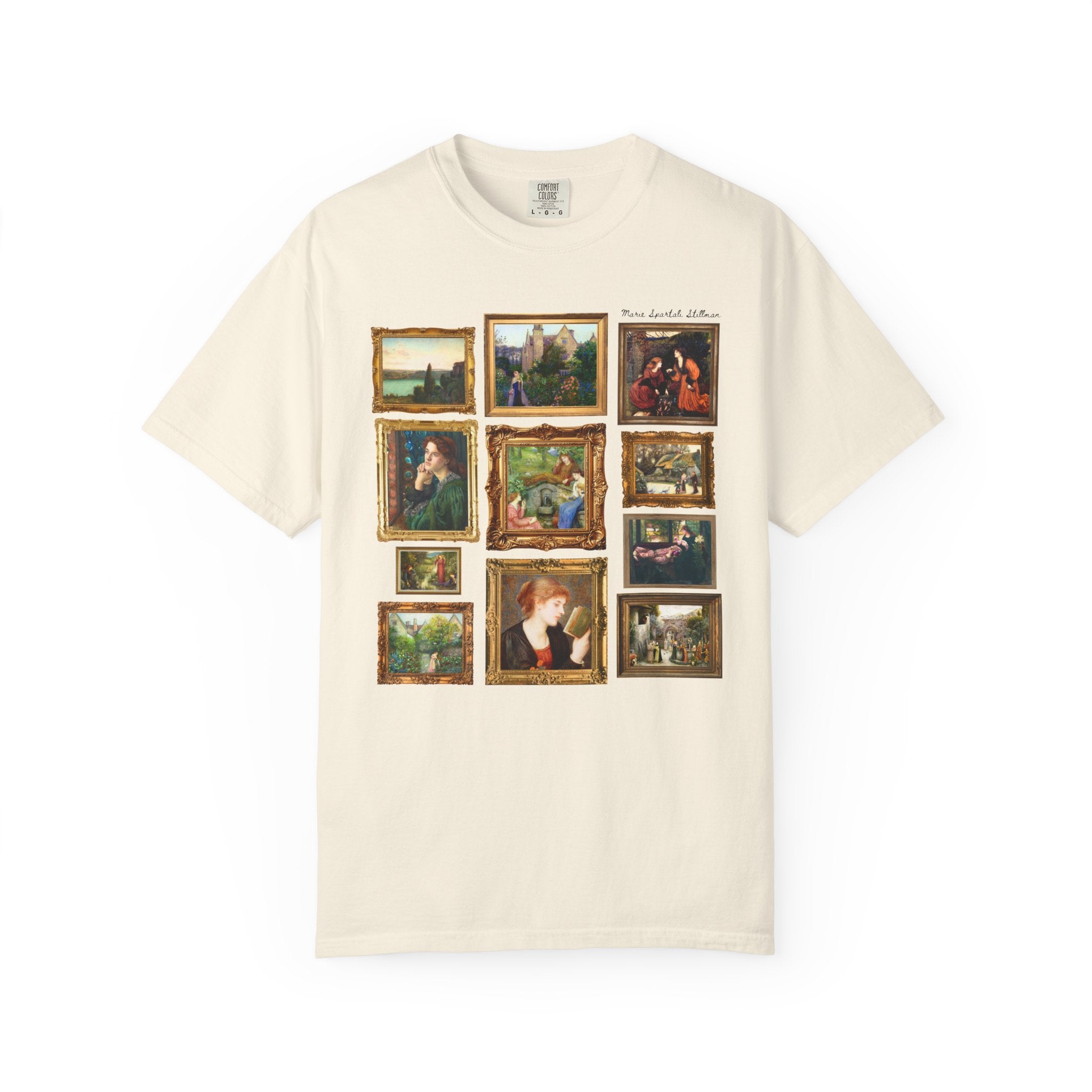 Marie Spartali Stillman Art History Tee Shirt with Gallery Wall Vibe, Women's Art History, 1800s Pre - Raphaelite Brotherhood Famous Paintings - Opal and June