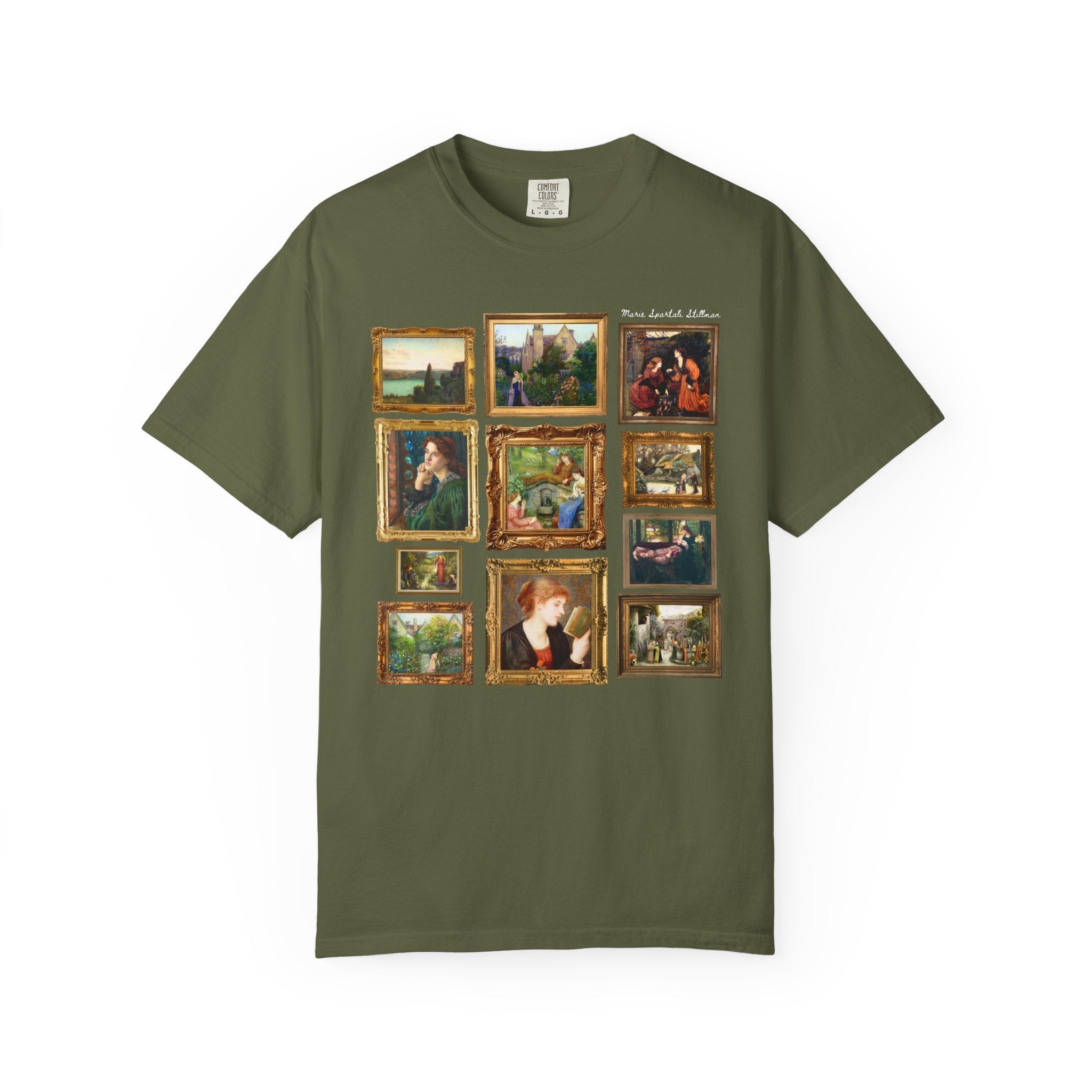 Marie Spartali Stillman Art History Tee Shirt with Gallery Wall Vibe, Women's Art History, 1800s Pre - Raphaelite Brotherhood Famous Paintings - Opal and June
