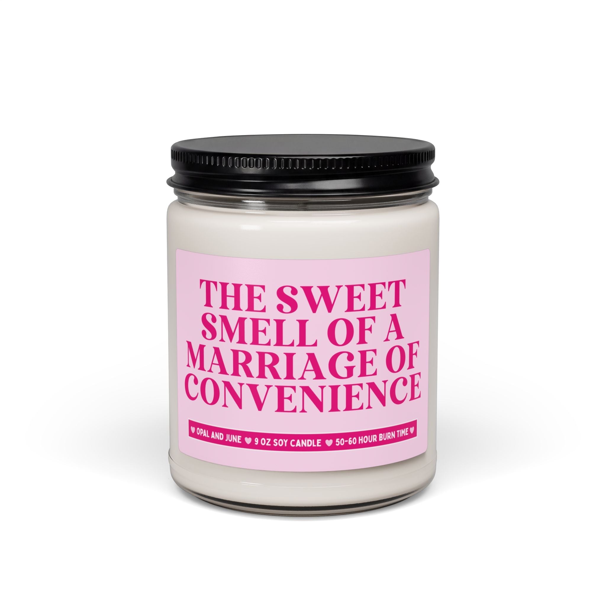 Marriage of Convenience Romance Reader Book Lover Gift: The Sweet Smell of Marriage of Convenience, Bookish Romance Tropes 9 Oz Soy Candle - Opal and June