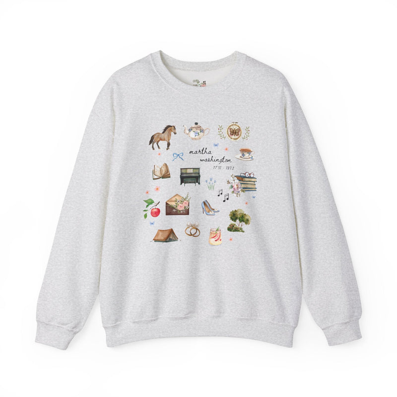 Martha Washigton Sweatshirt: Early American Women's History, Famous First Ladies History Buff Gift, George Washington, US History Major - Opal and June