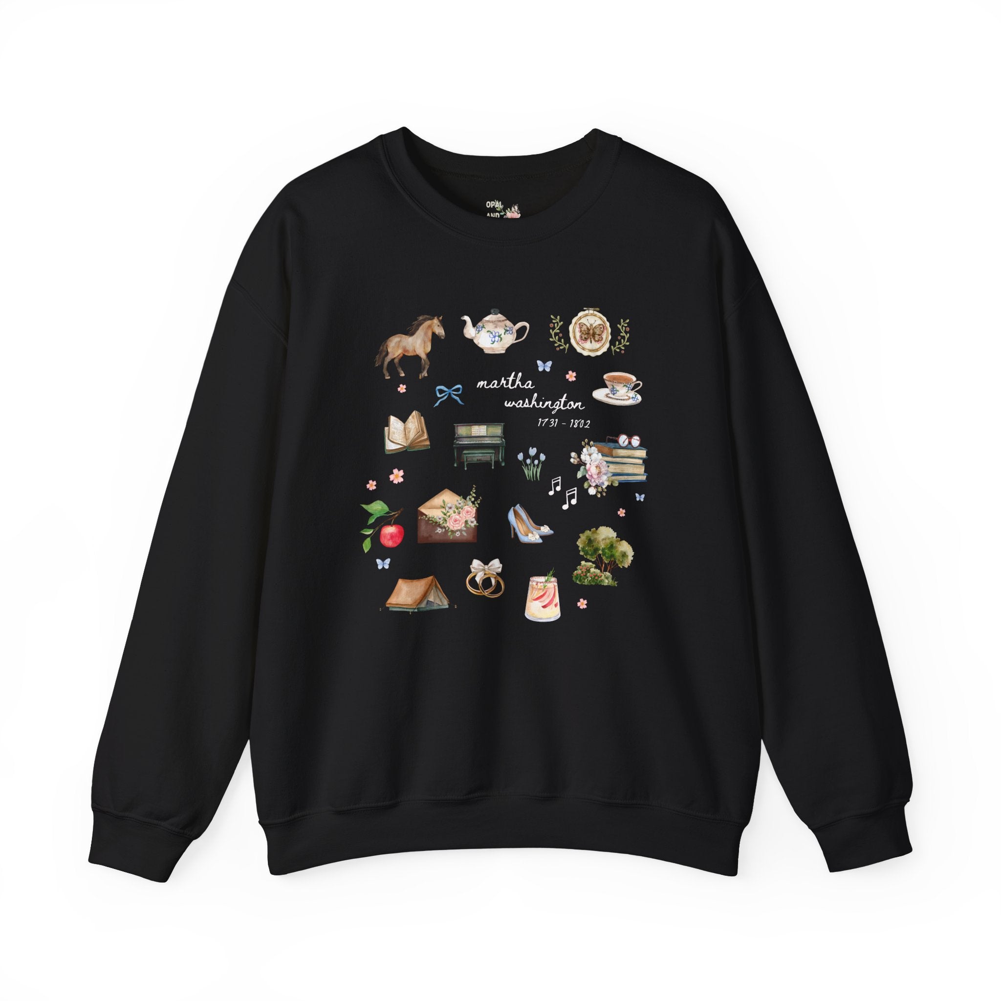 Martha Washigton Sweatshirt: Early American Women's History, Famous First Ladies History Buff Gift, George Washington, US History Major - Opal and June