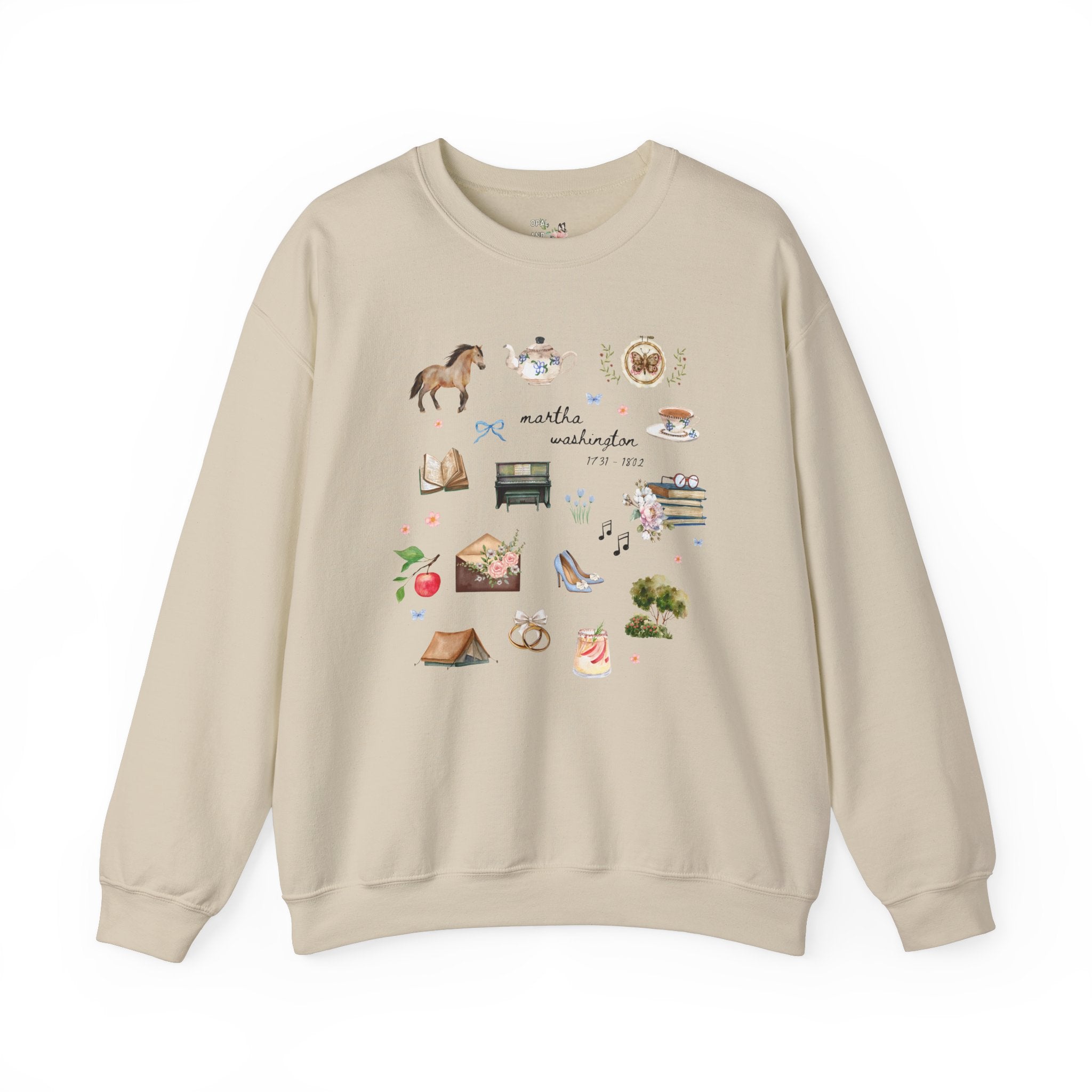 Martha Washigton Sweatshirt: Early American Women's History, Famous First Ladies History Buff Gift, George Washington, US History Major - Opal and June