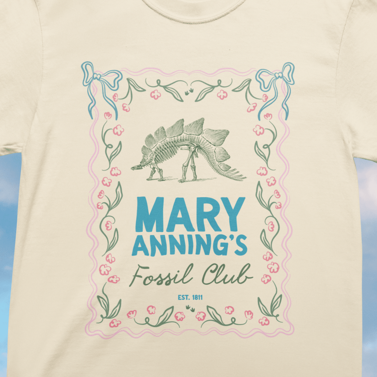 Mary Anning's Fossil Club Tee Shirt - Opal and June