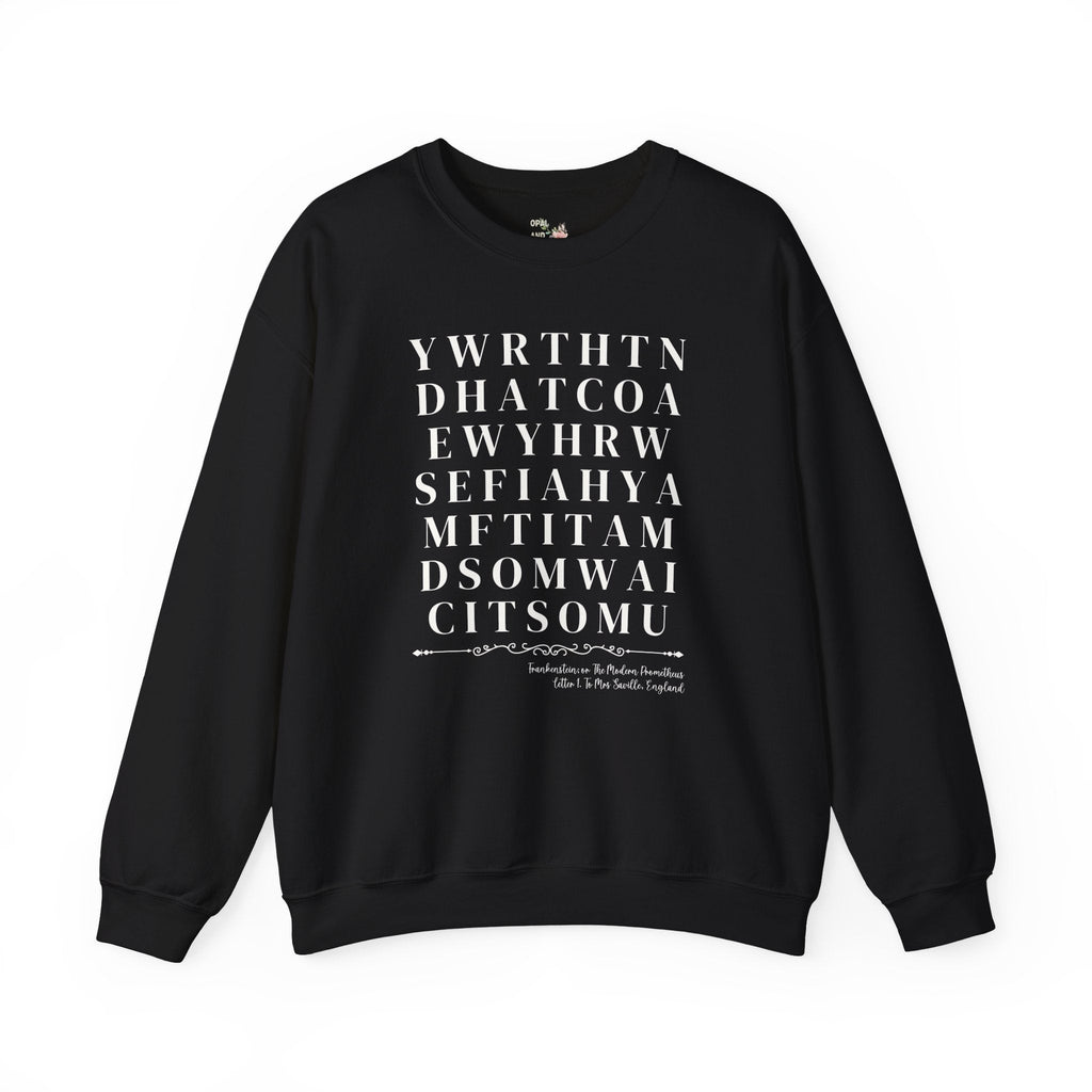Mary Shelley Frankenstein or the Modern Prometheus Sweatshirt, Gothic Horror Novel, Classic Literature Professor Gift, 19th Century Books - Opal and June