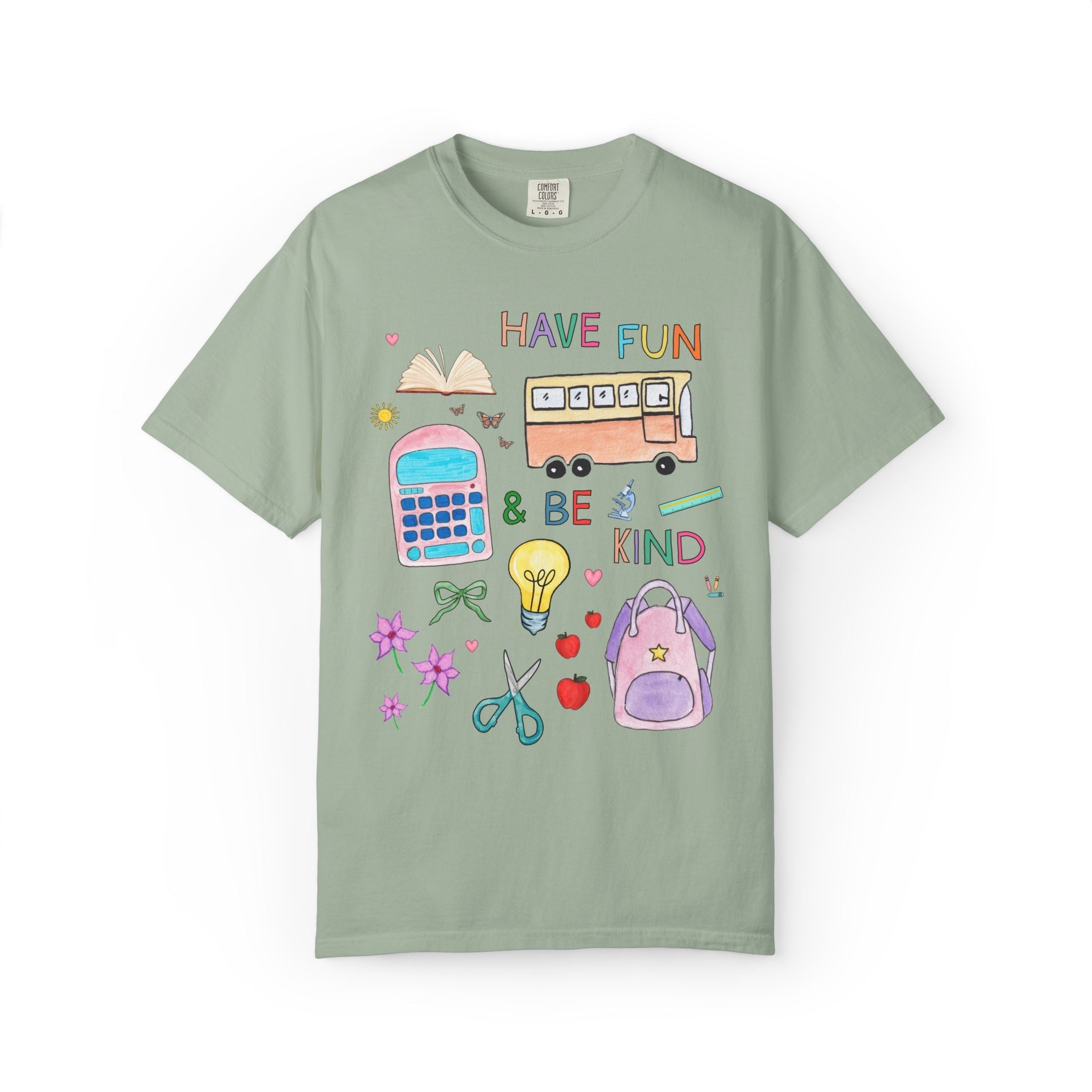 Matching School Teacher Tee Shirt for New School Year: Have Fun and Be Kind, Kitschy 90s Style Paraprofessional Teaching Assistant T-Shirt - Opal and June