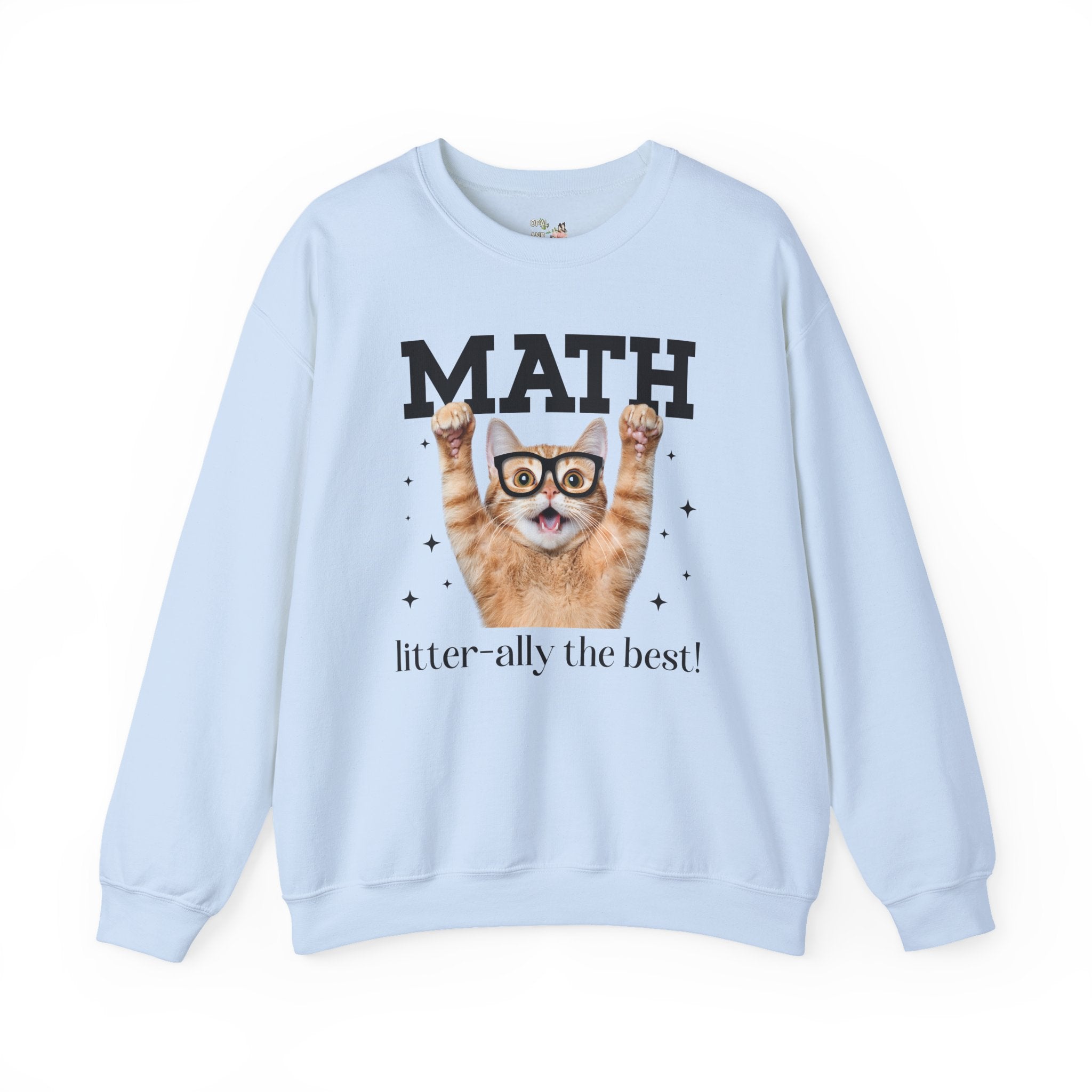 Math Teacher Sweatshirt for Cat Lover, Funny Saying Math Lover Gift, Math Major, Women in STEM, Cat Mom or Cat Dad Shirt, Middle School Math - Opal and June