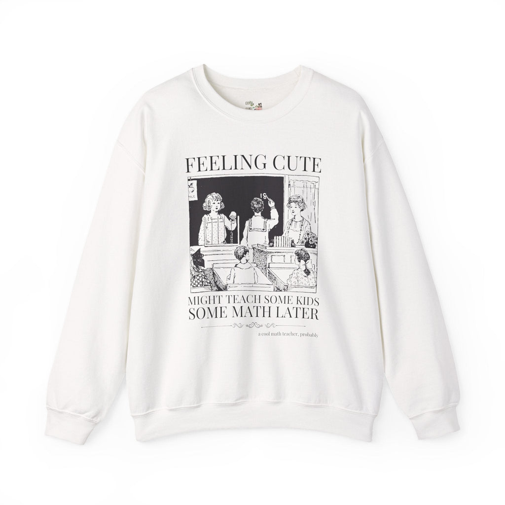 Math Teacher Sweatshirt, Middle School Teacher Who Teaches Math, Funny Saying Vintage Aesthetic Shirt, Math Teaching Major, Third Grade Math - Opal and June