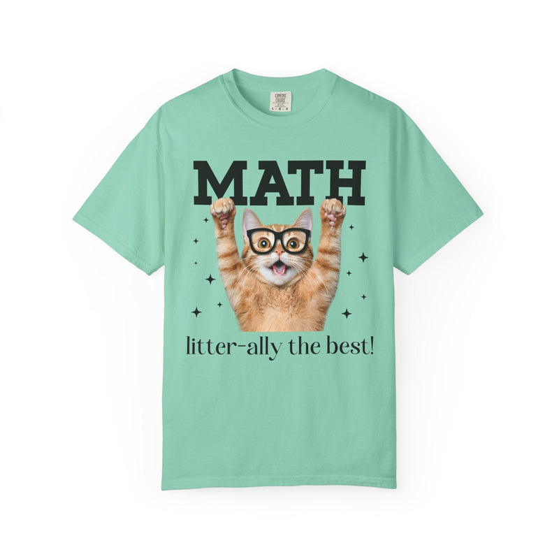 Math Teacher Tee Shirt for Cat Lover, Funny Saying Math Lover Gift for Math Major, Women in STEM, Cat Mom or Cat Dad Tee, Middle School Math - Opal and June