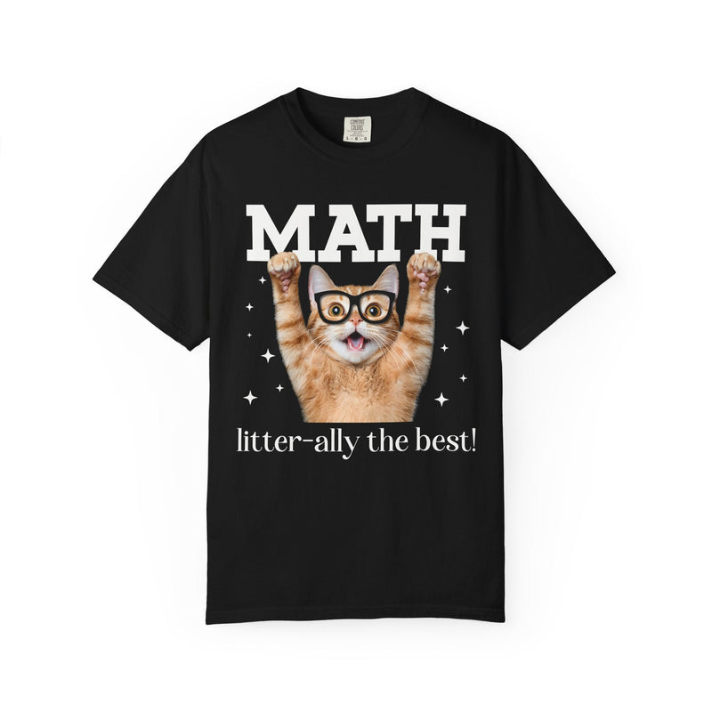 Math Teacher Tee Shirt for Cat Lover, Funny Saying Math Lover Gift for Math Major, Women in STEM, Cat Mom or Cat Dad Tee, Middle School Math - Opal and June