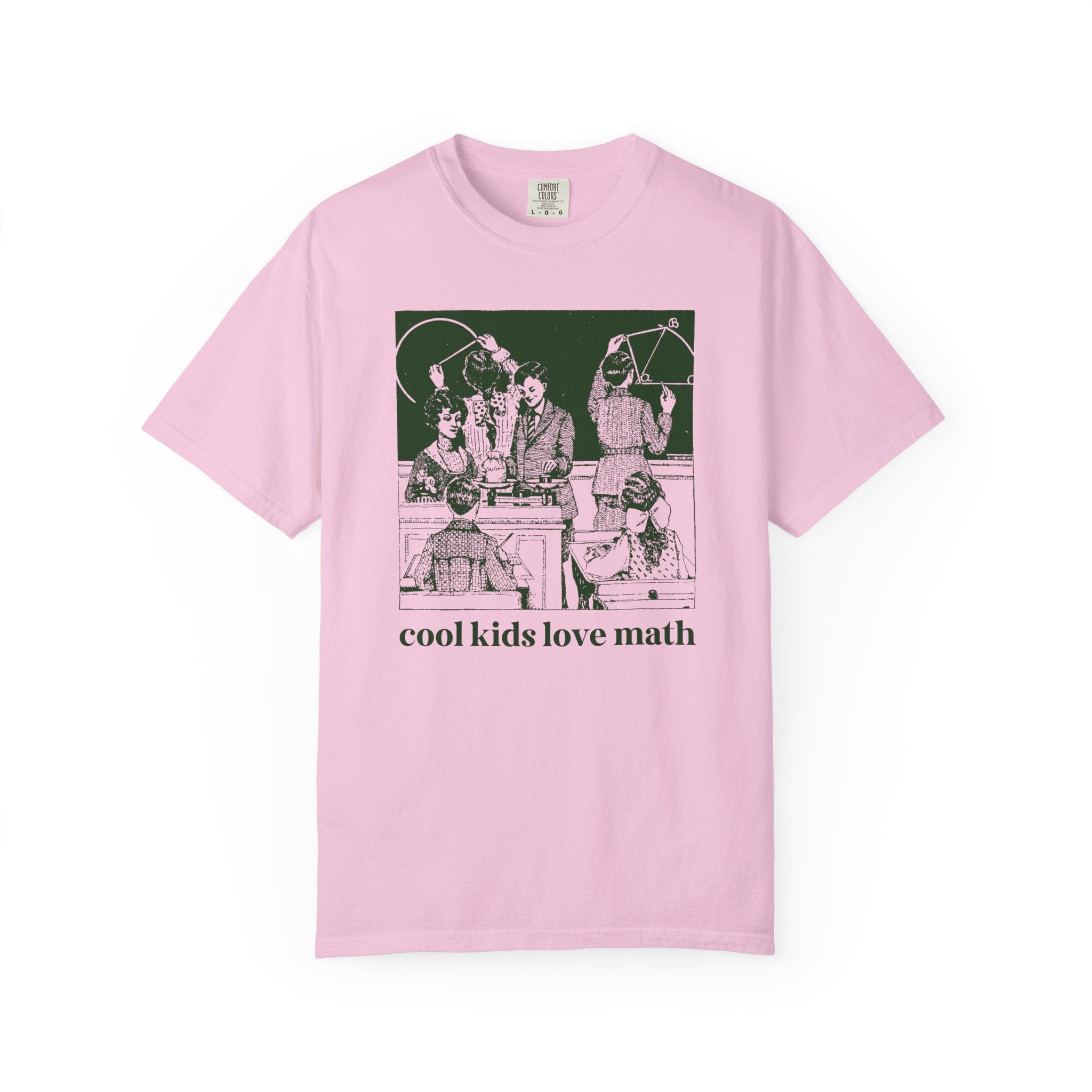 Math Teacher Tee Shirt for Geometry Professor or Algebra Teacher: Cool Kids Love Math, Funny Saying Math Major T-Shirt, Middle School Math - Opal and June