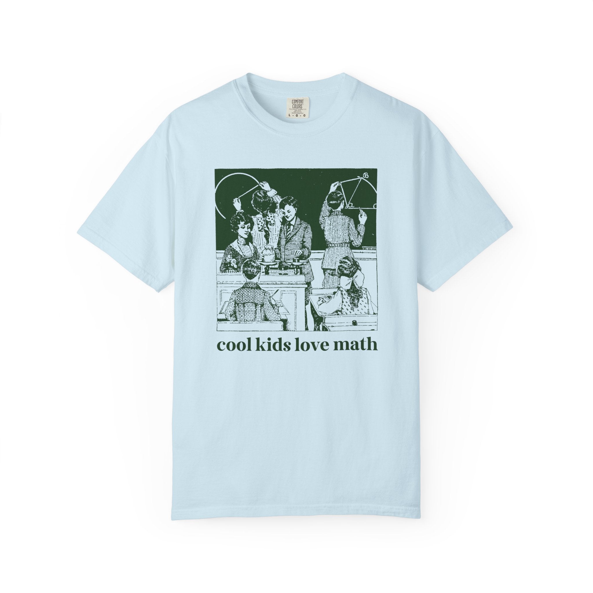 Math Teacher Tee Shirt for Geometry Professor or Algebra Teacher: Cool Kids Love Math, Funny Saying Math Major T-Shirt, Middle School Math - Opal and June